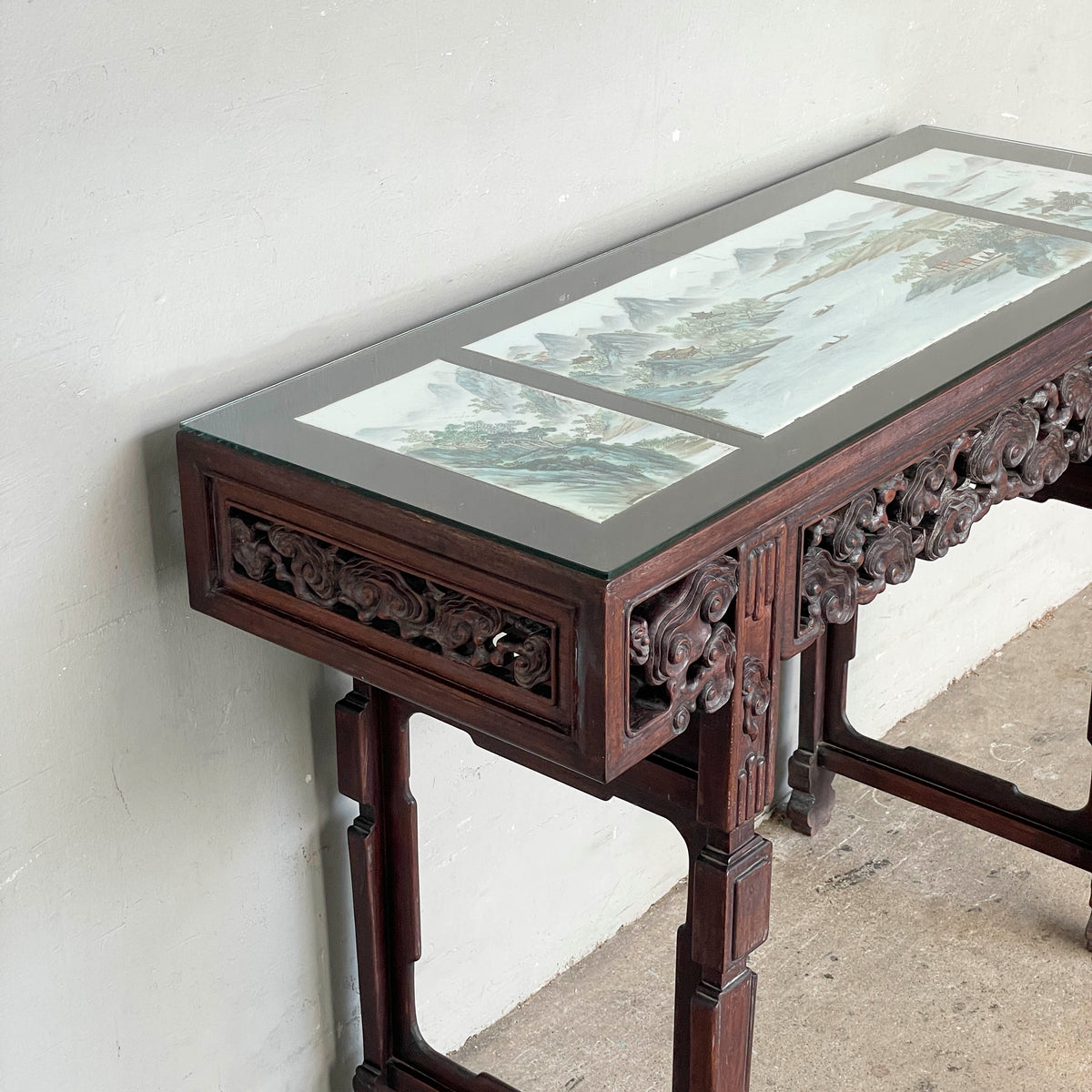 Blackwood Console with Porcelain Landscape Tiles
