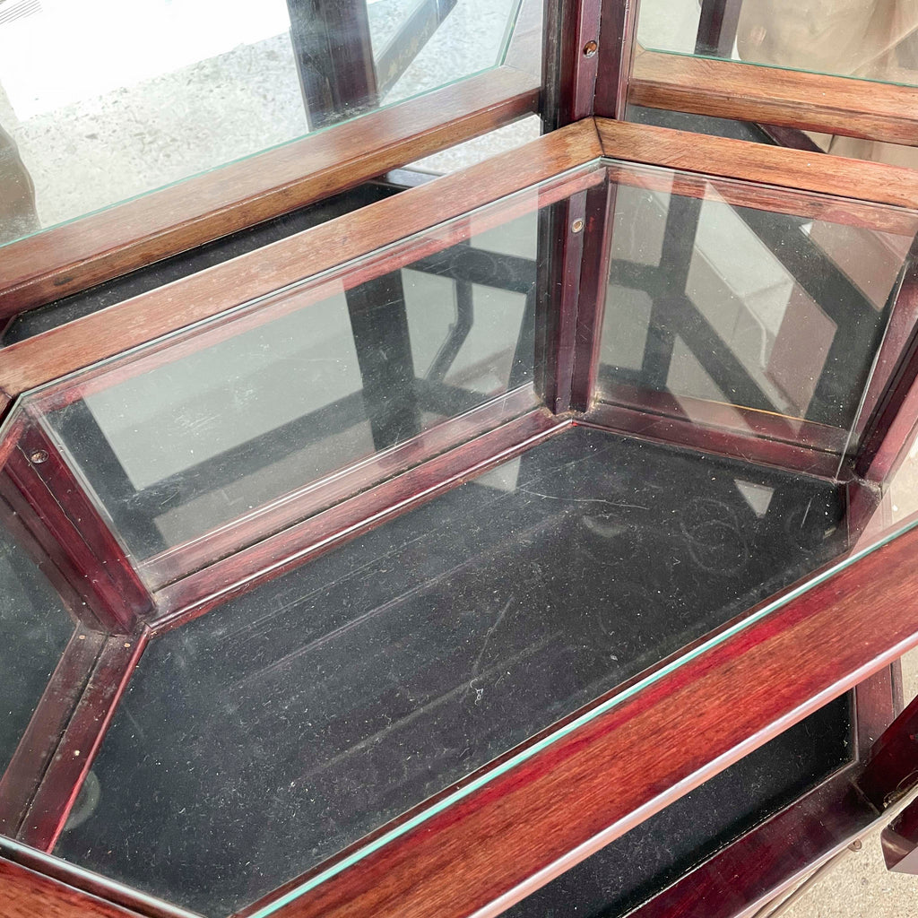 Hexagonal Rosewood Display Cabinet