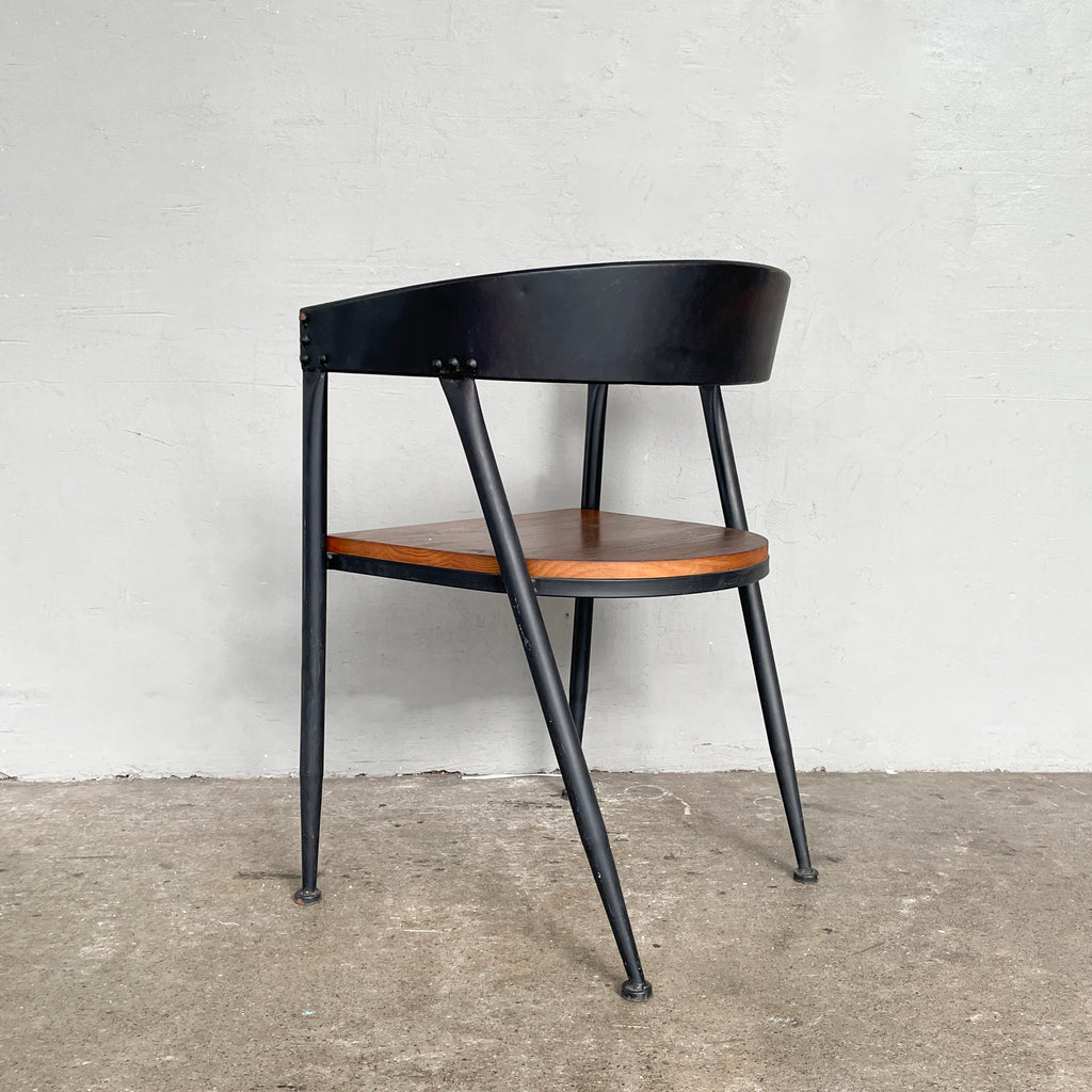 Industrial-Style Metal & Wood Chair
