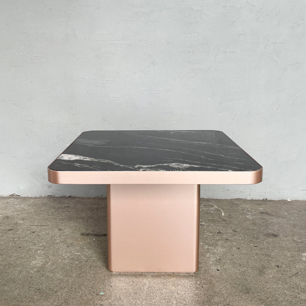 Black Veined Marble Coffee Table - Small