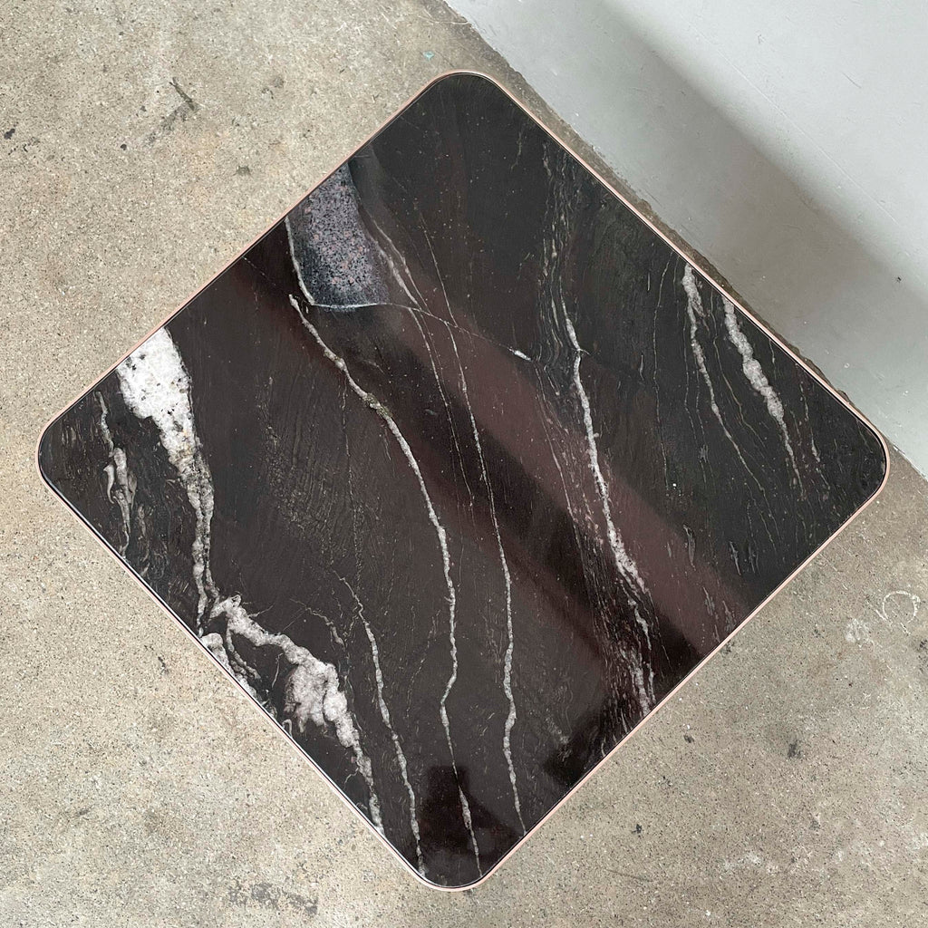 Black Veined Marble Coffee Table - Small