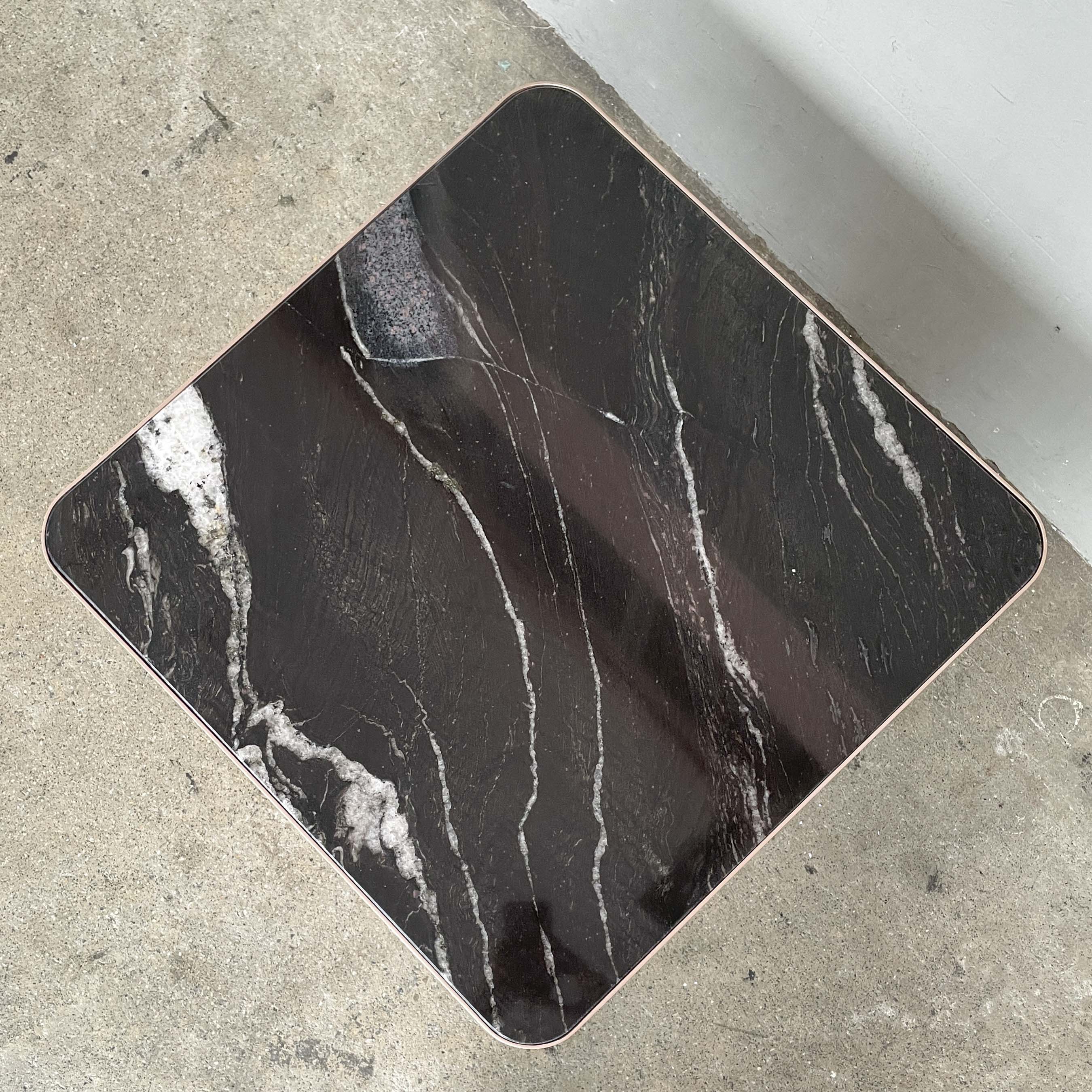 Black Veined Marble Coffee Table - Small