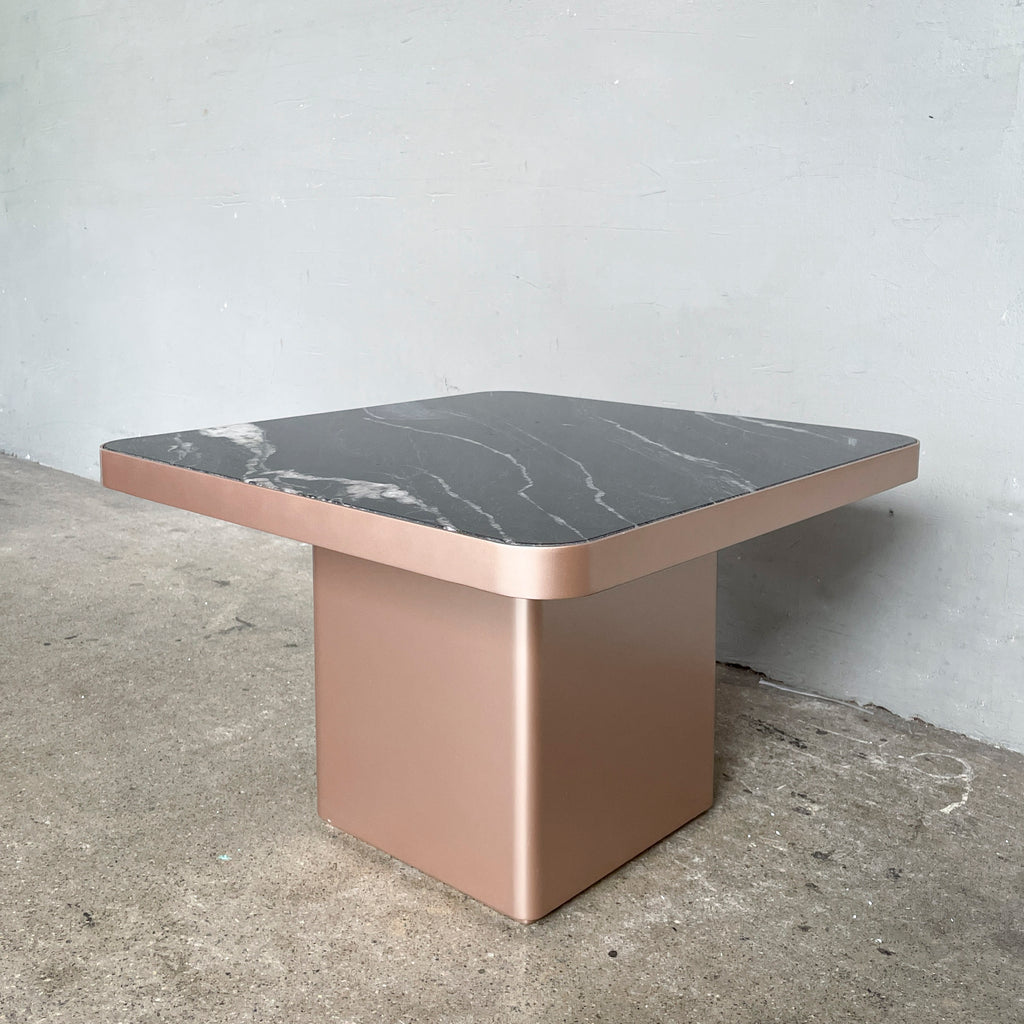 Black Veined Marble Coffee Table - Small