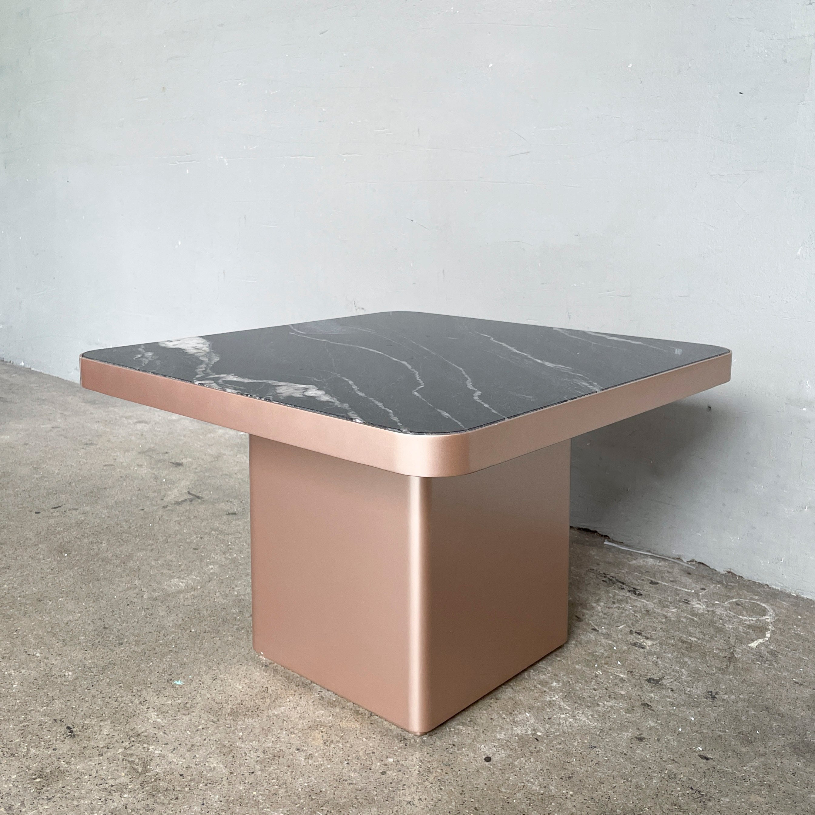 Black Veined Marble Coffee Table - Small