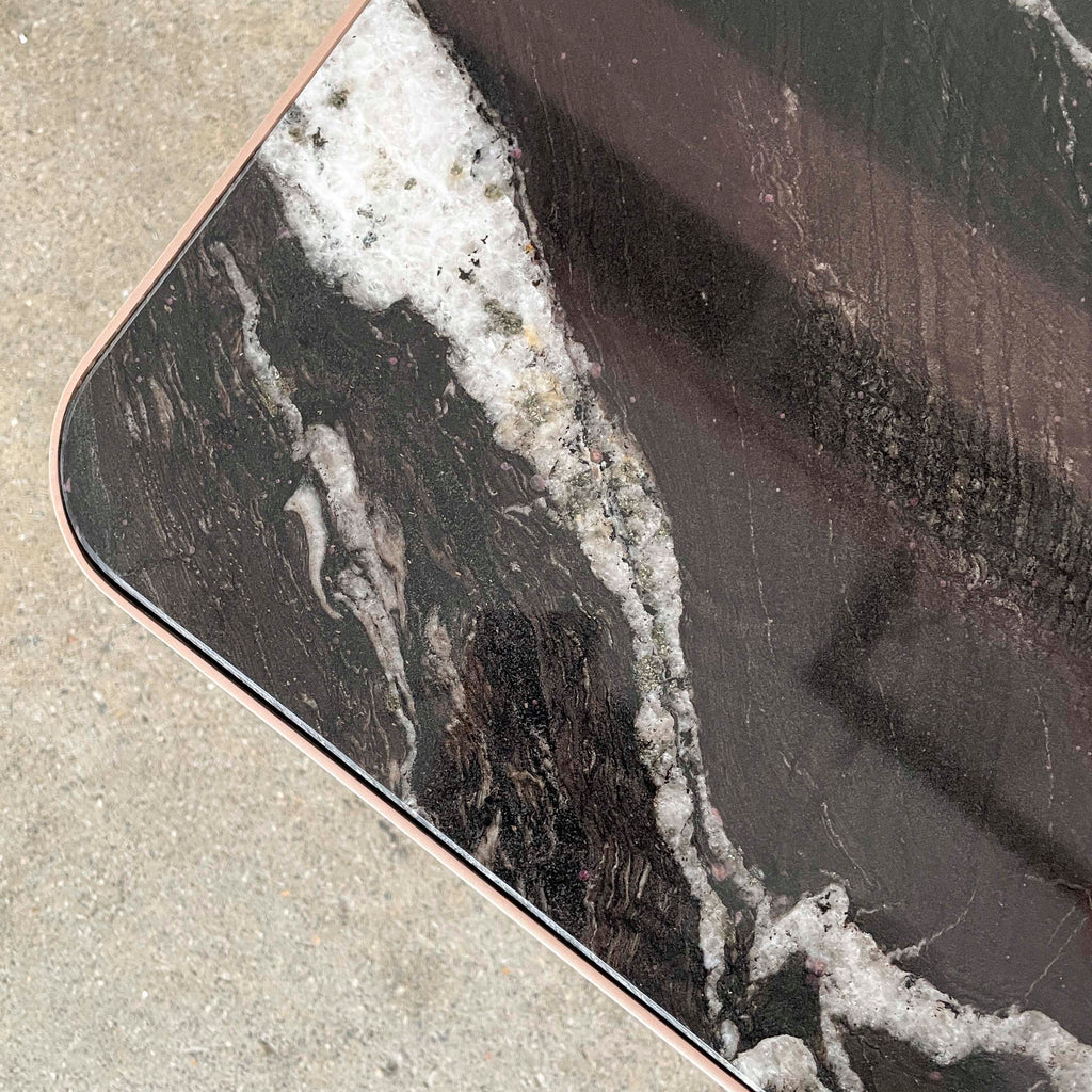 Black Veined Marble Coffee Table - Small