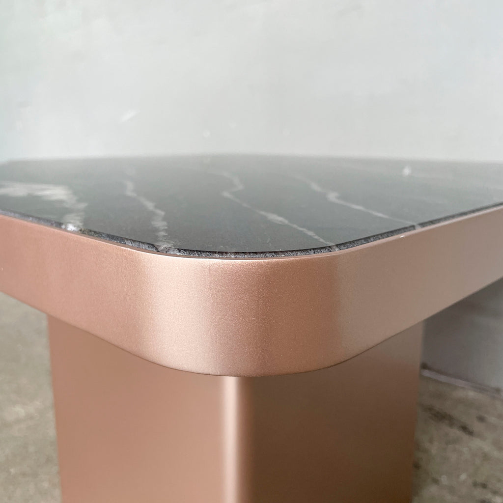 Black Veined Marble Coffee Table - Small