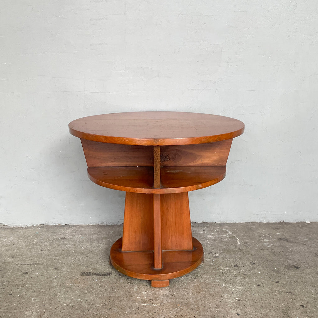 Retro Side Table with Under-Top Storage