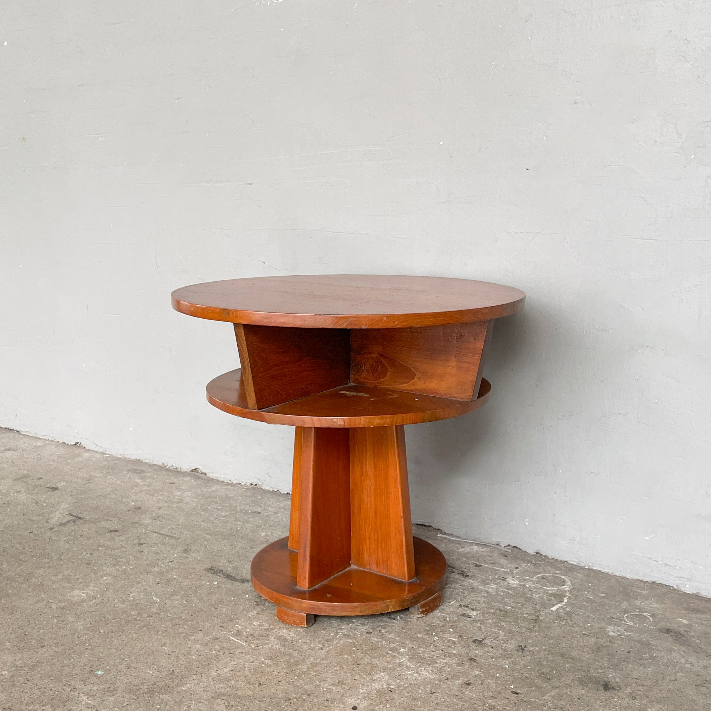Retro Side Table with Under-Top Storage