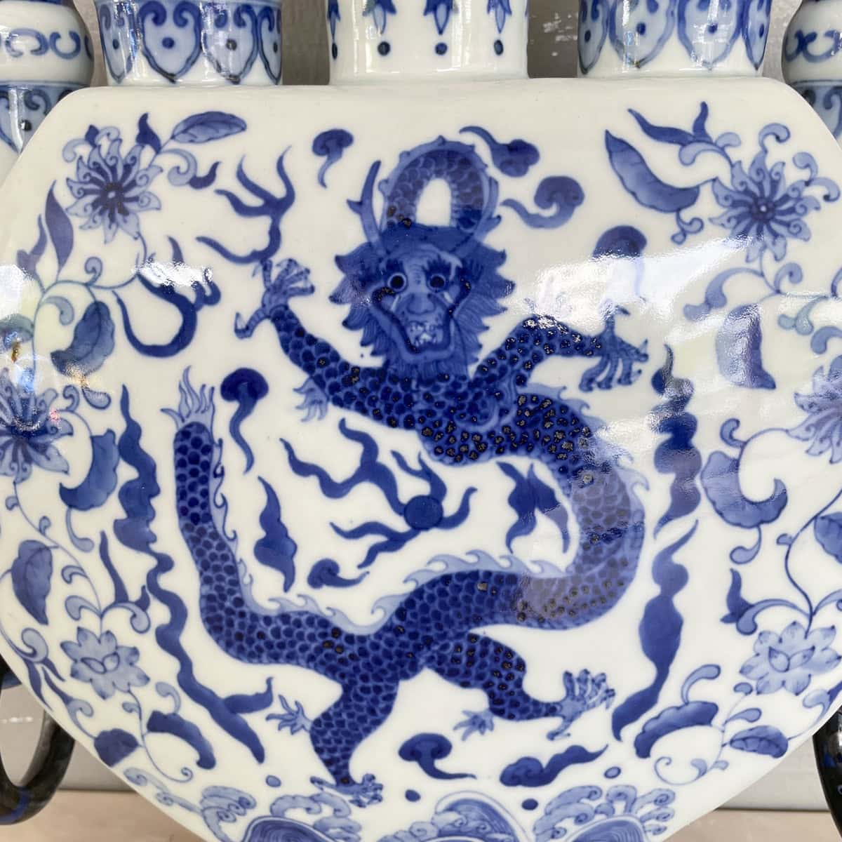 Chinese Blue White Porcelain Tulipiere (Five Mouth) Vase