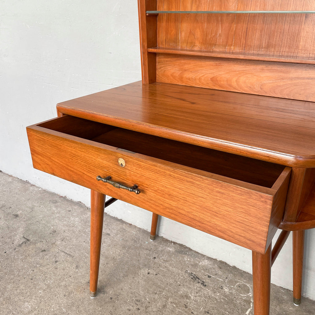 Vintage Petite Dressing Table with Glass Shelf