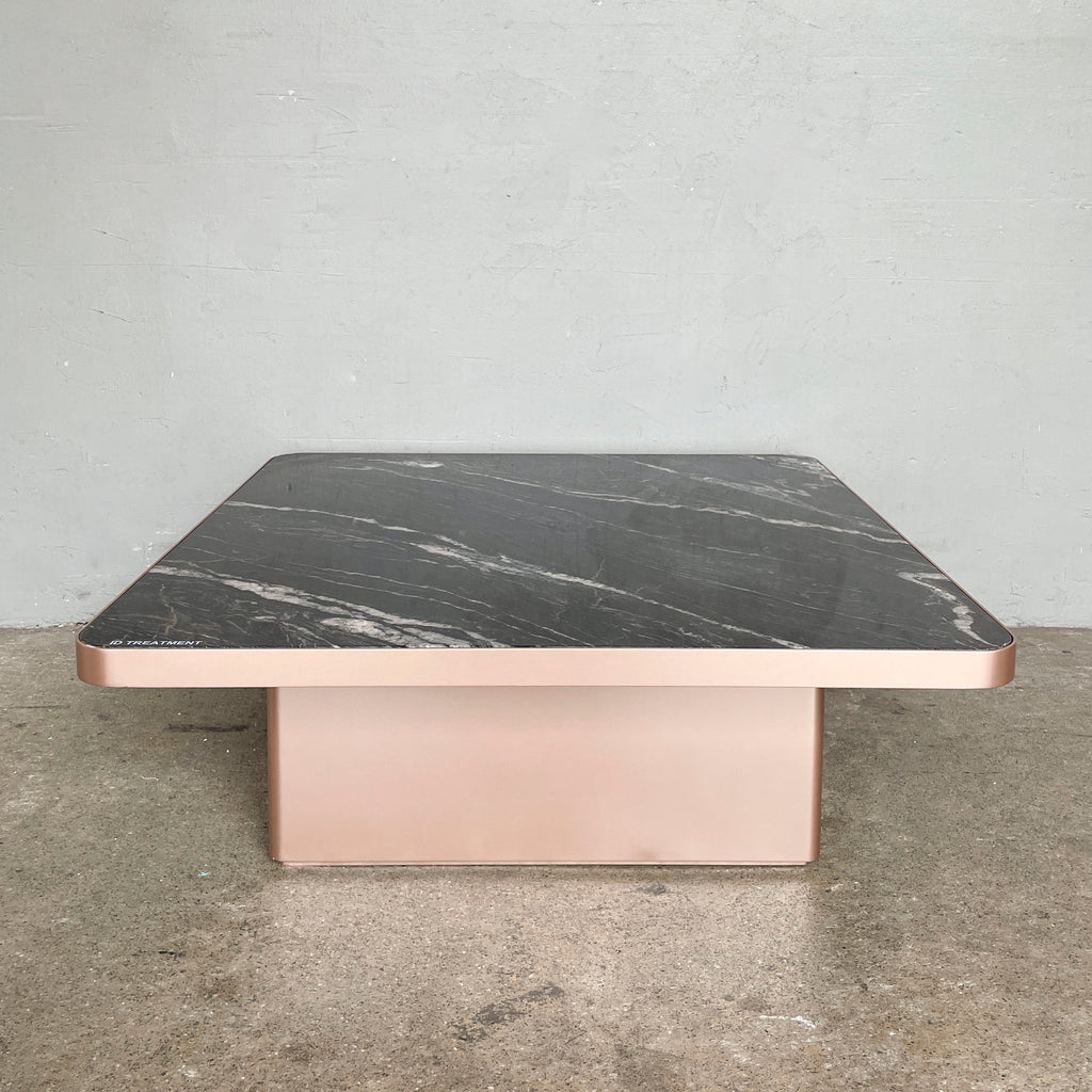 Black Veined Marble Coffee Table - Large