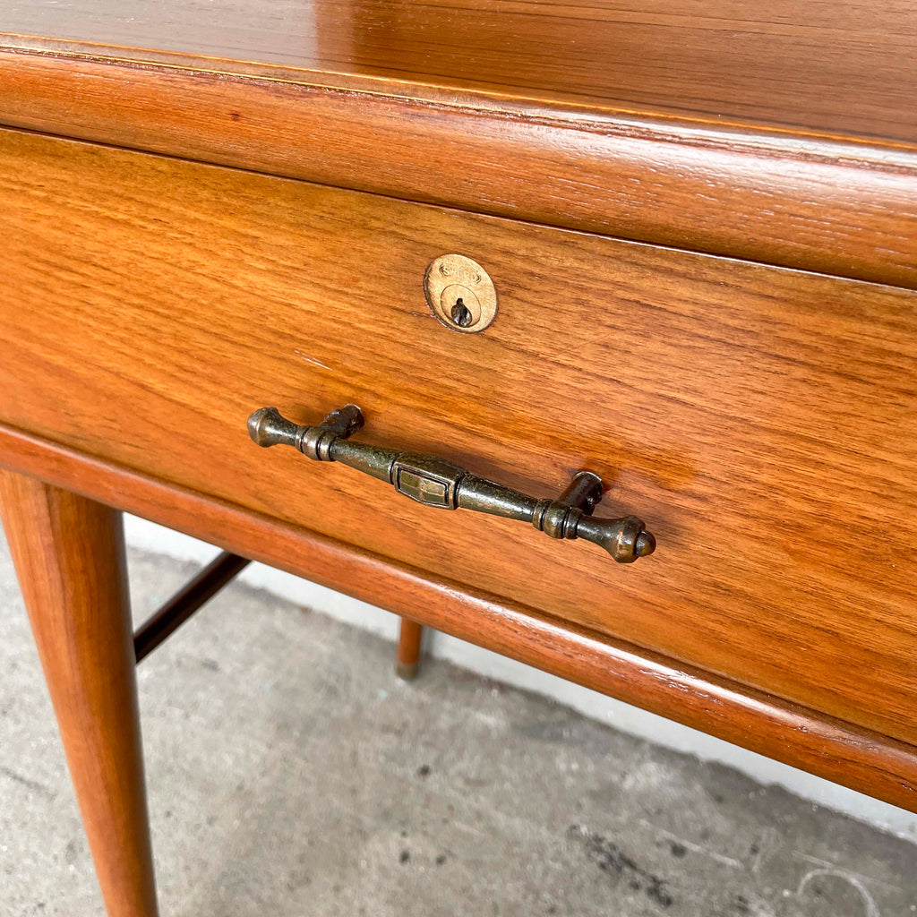 Vintage Petite Dressing Table with Glass Shelf