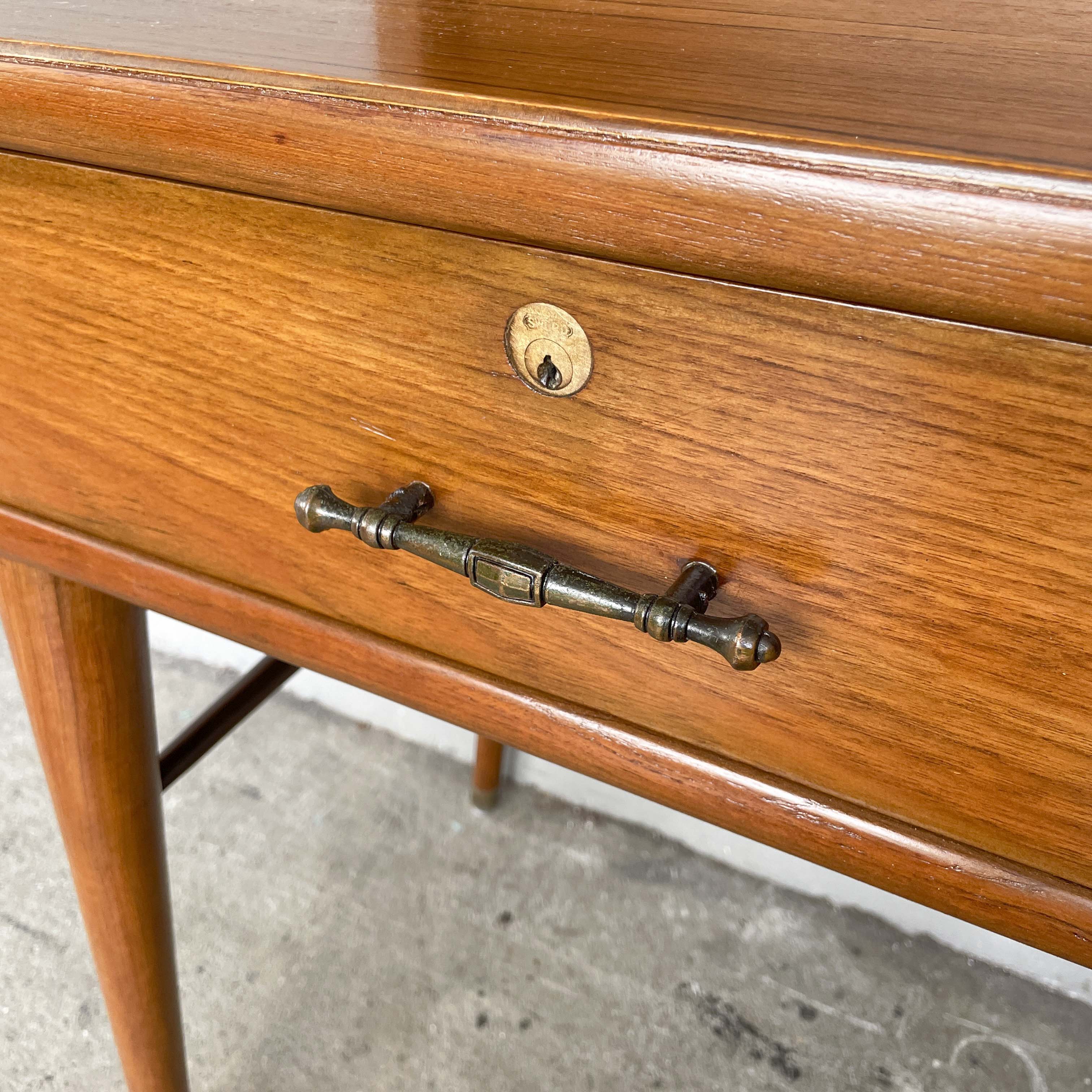 Vintage Petite Dressing Table with Glass Shelf