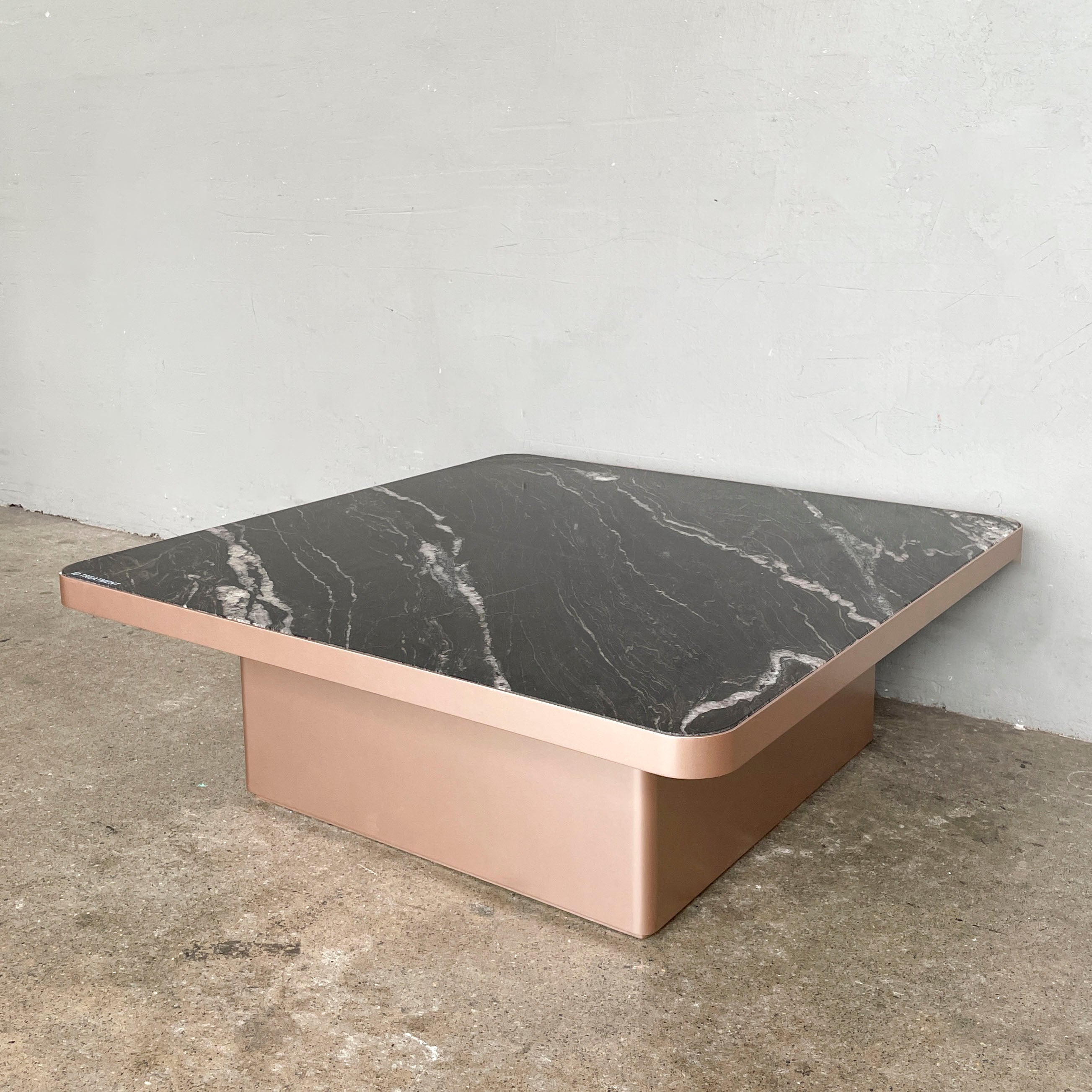 Black Veined Marble Coffee Table - Large