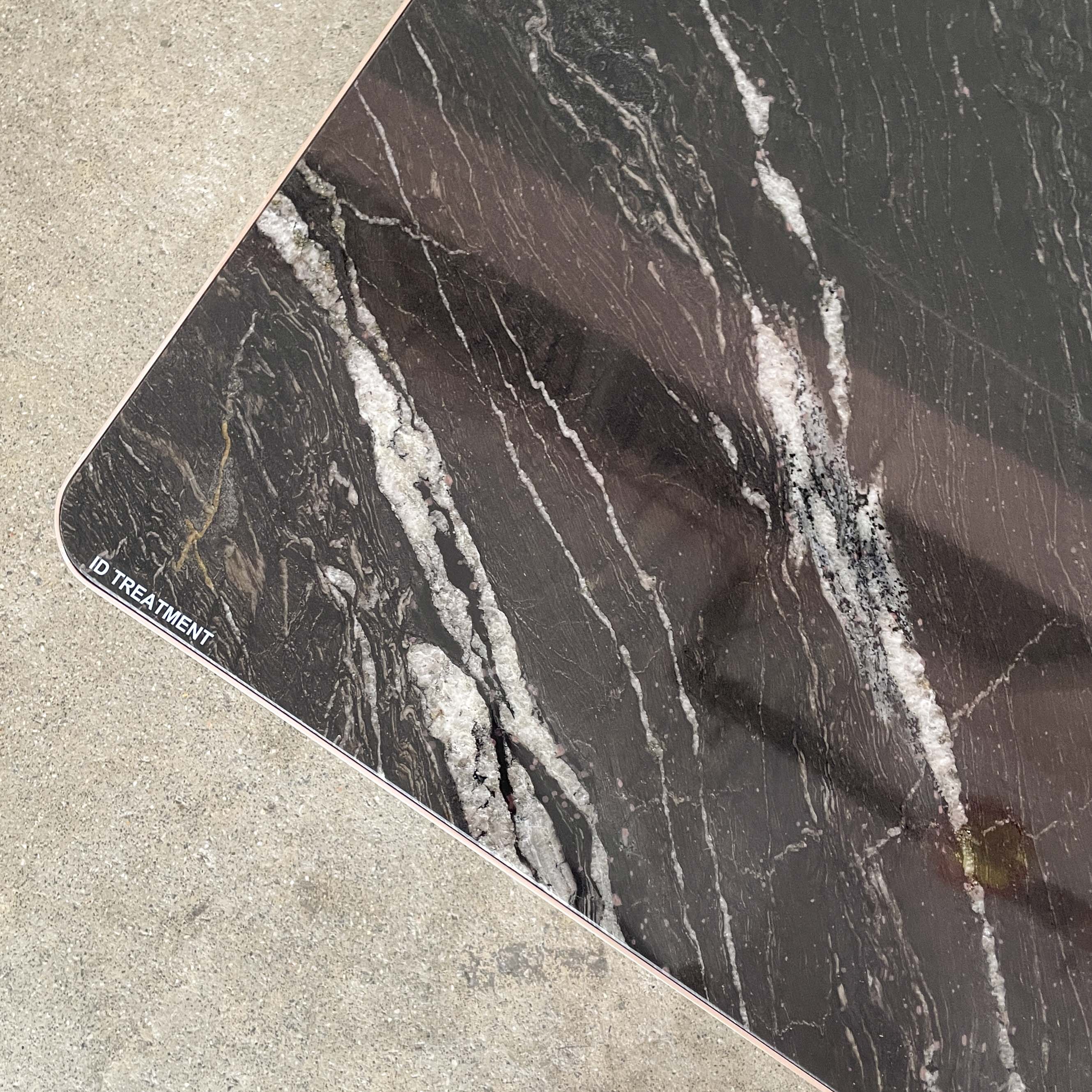 Black Veined Marble Coffee Table - Large