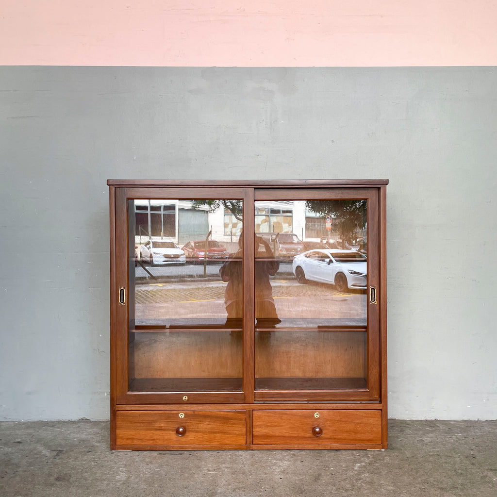 Refurbished Vintage Cabinet with Sliding Doors