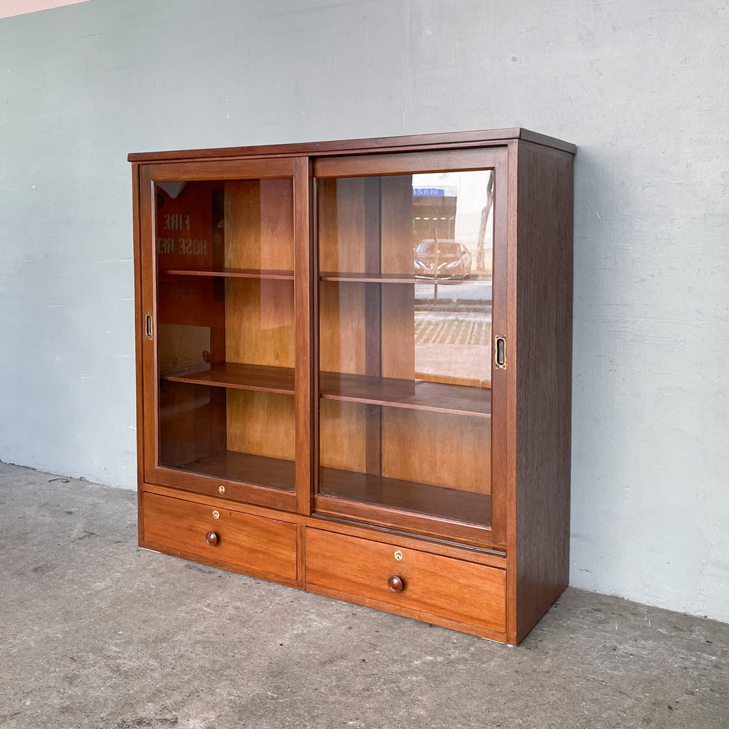 Refurbished Vintage Cabinet with Sliding Doors