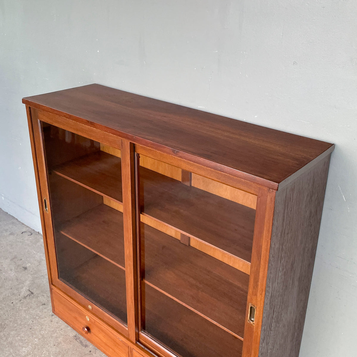 Refurbished Vintage Cabinet with Sliding Doors