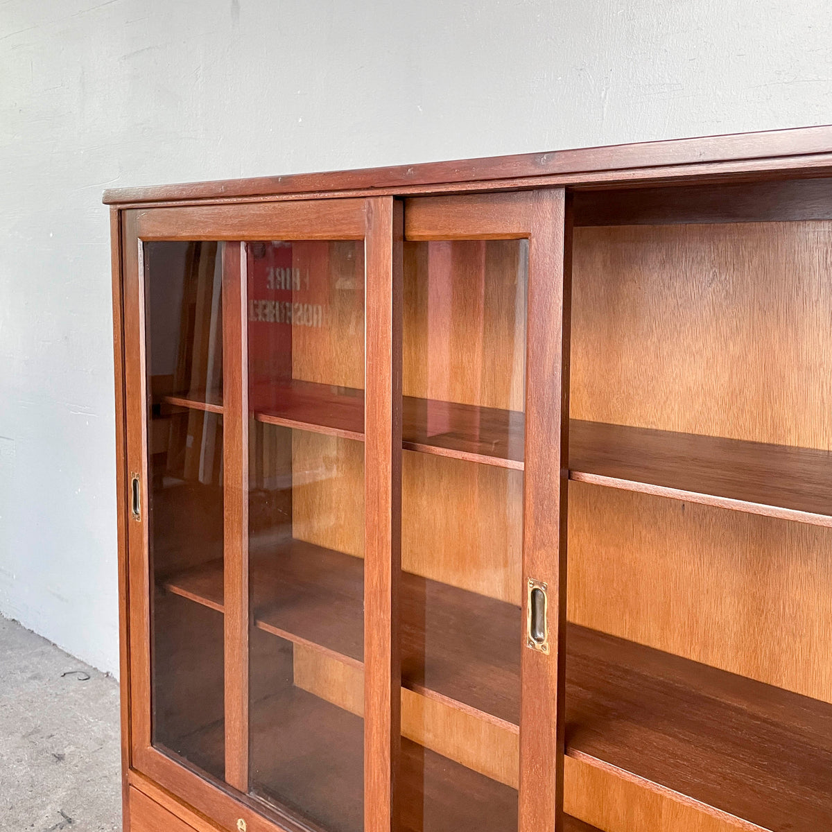 Refurbished Vintage Cabinet with Sliding Doors