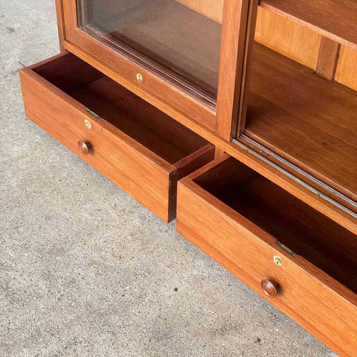 Refurbished Vintage Cabinet with Sliding Doors