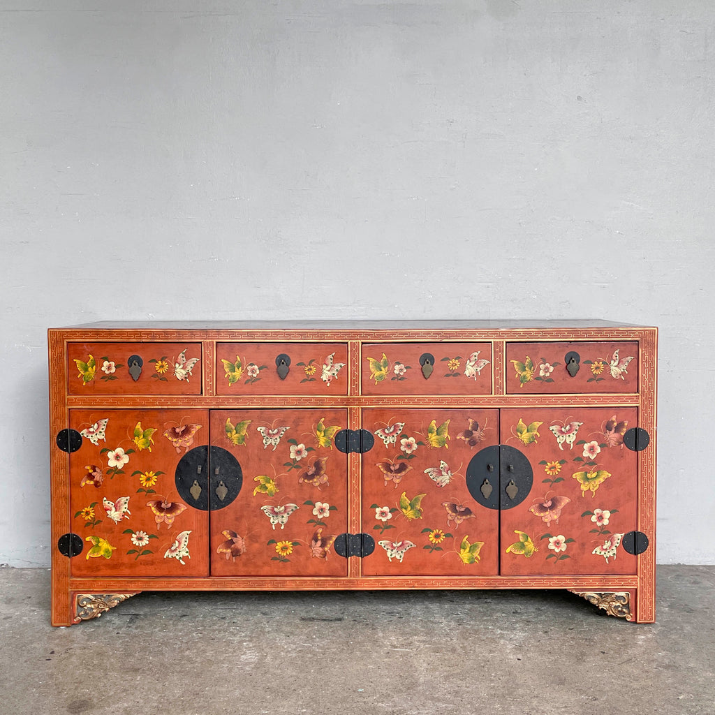 Butterfly & Floral Elm Sideboard