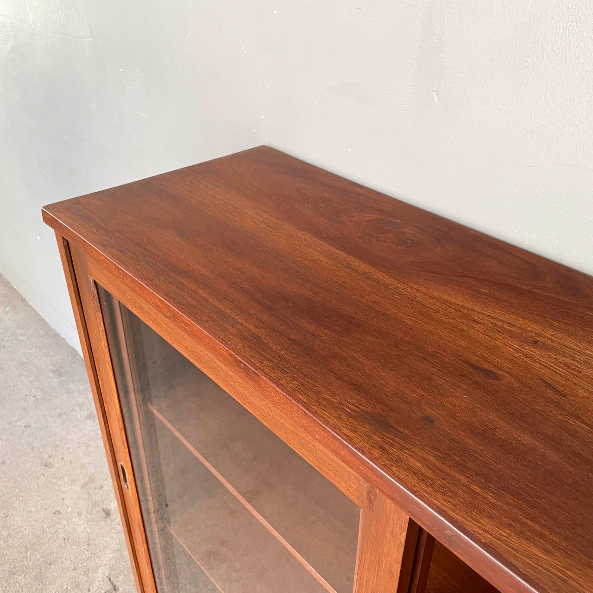 Refurbished Vintage Cabinet with Sliding Doors