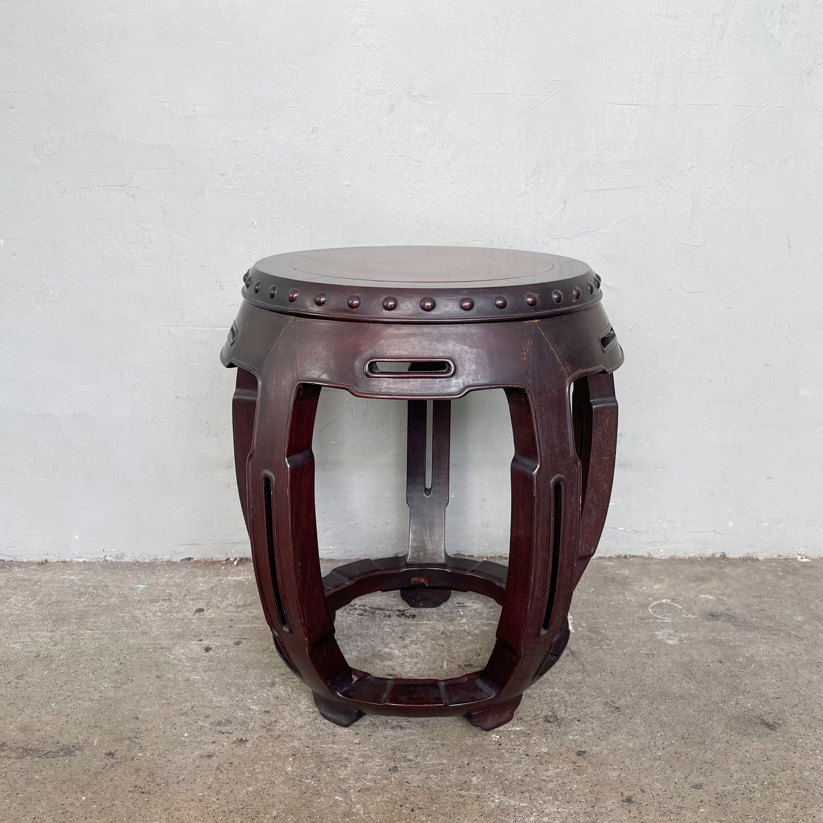 Studded Oriental Drum Stool