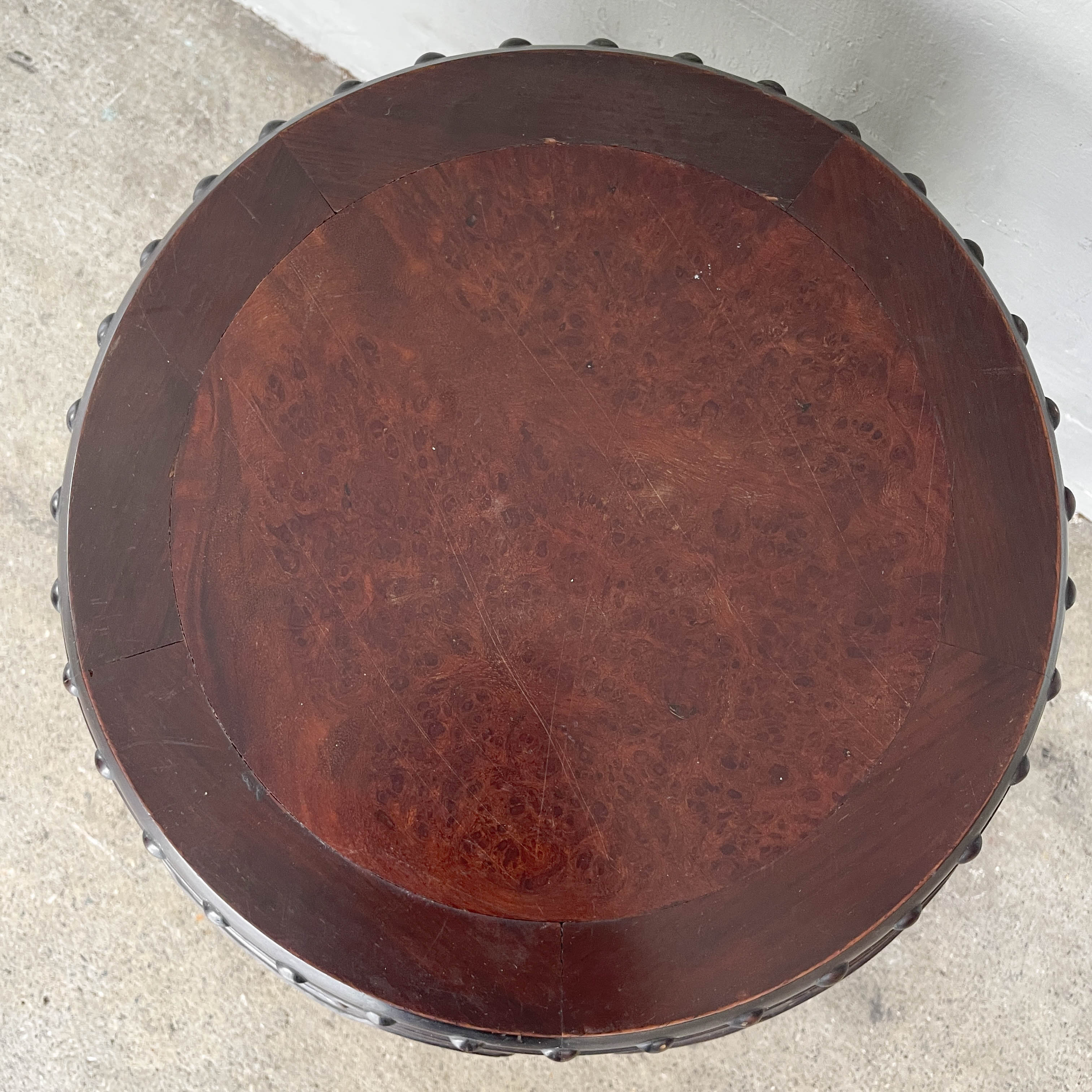 Studded Oriental Drum Stool