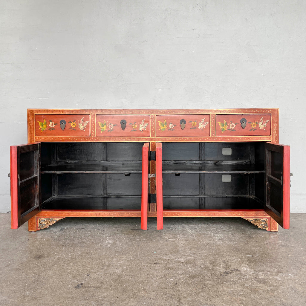 Butterfly & Floral Elm Sideboard