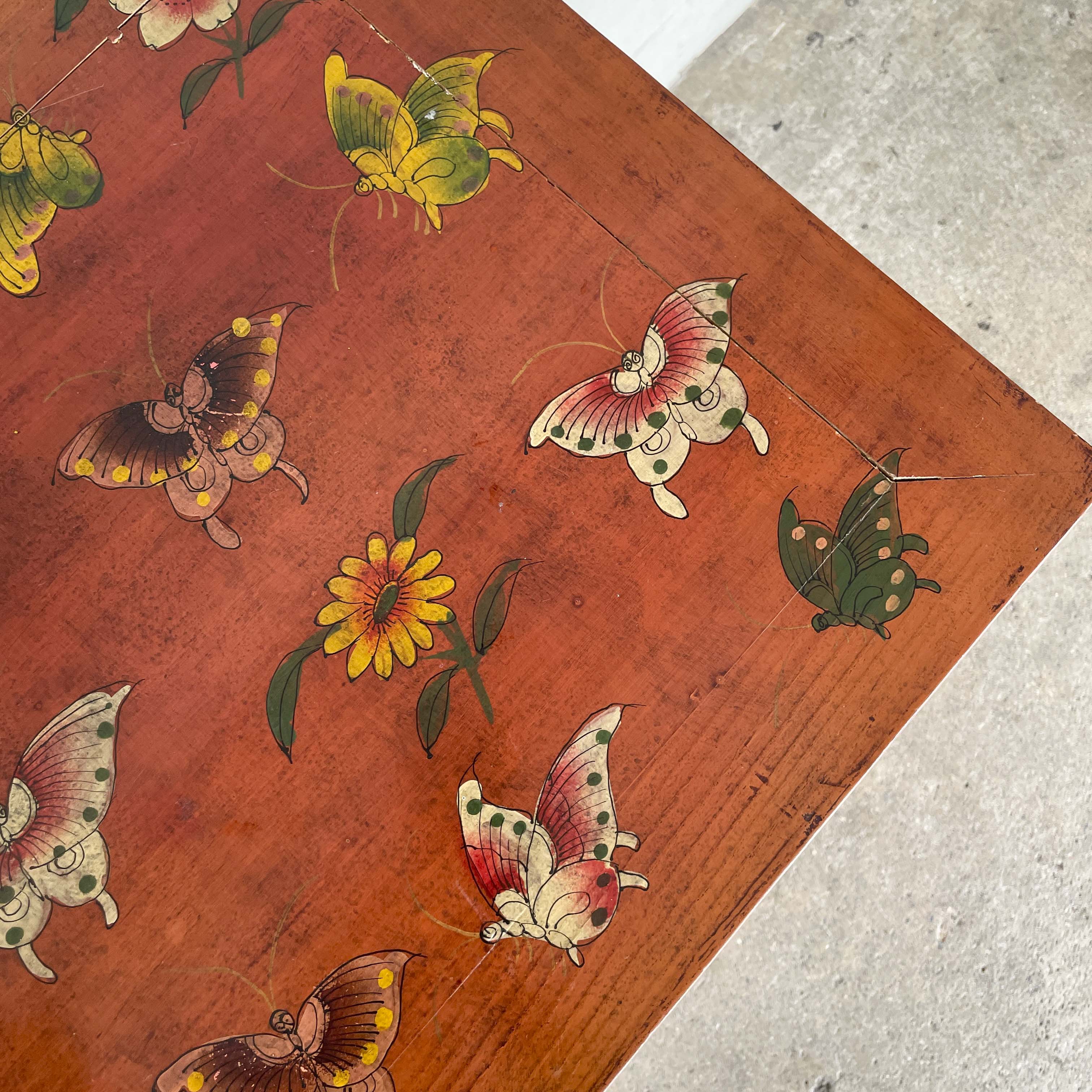 Butterfly & Floral Elm Sideboard