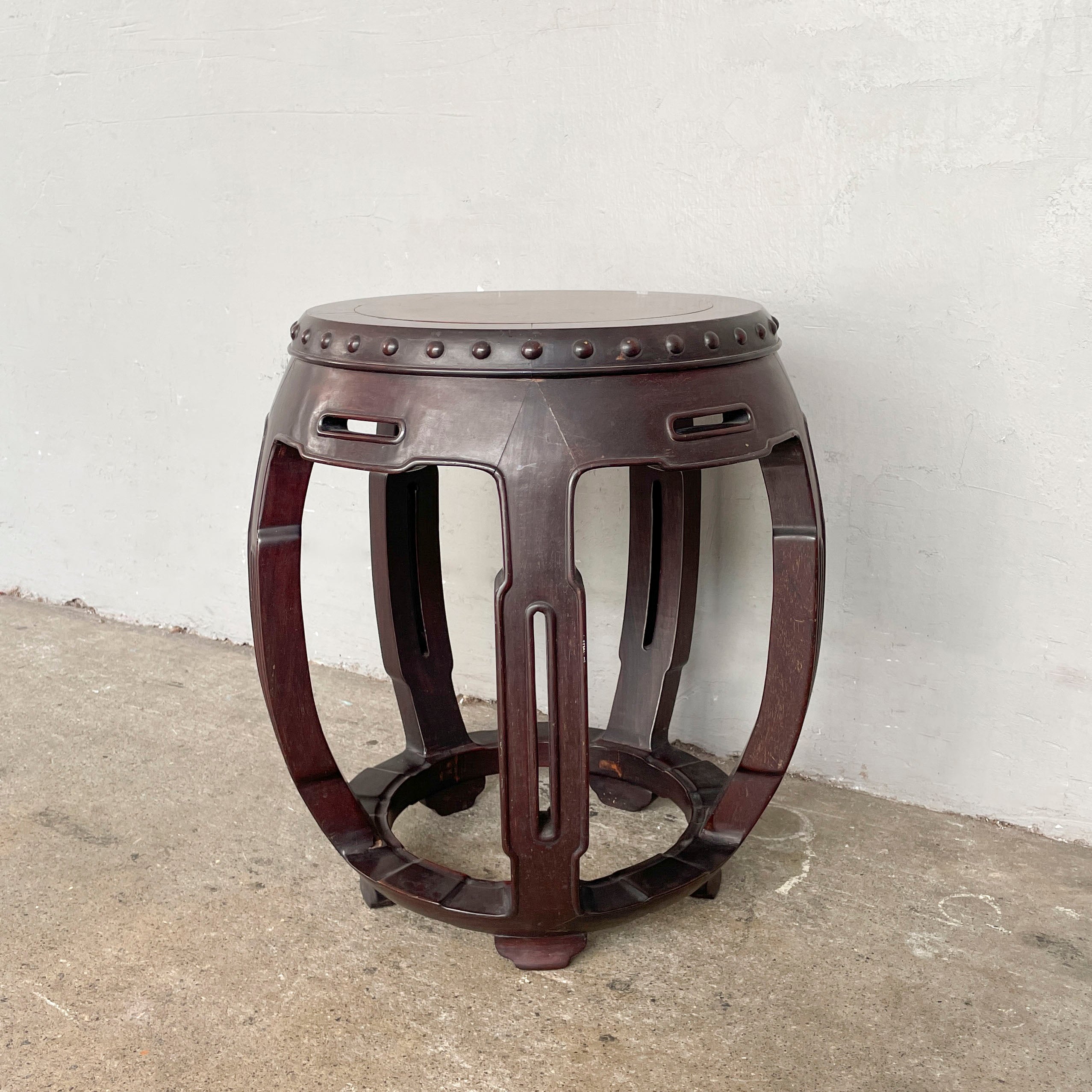 Studded Oriental Drum Stool