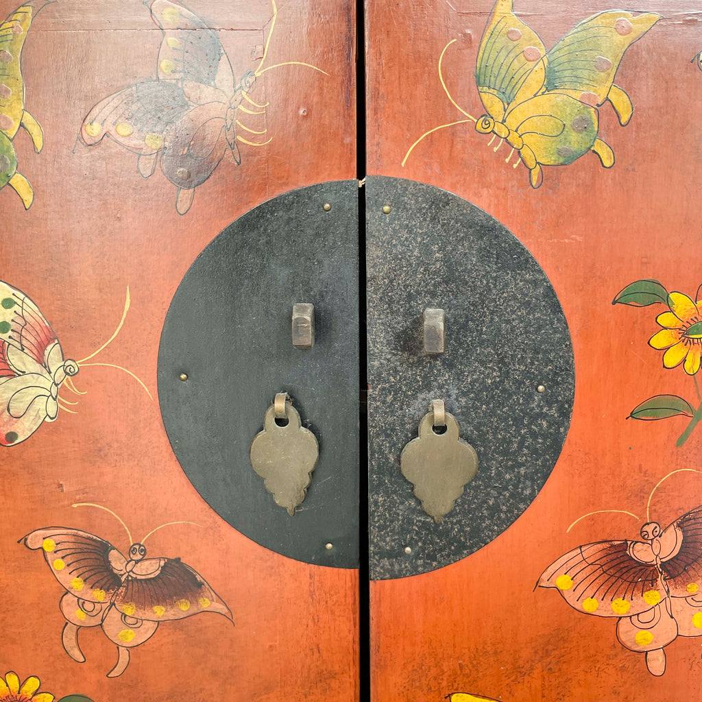Butterfly & Floral Elm Sideboard