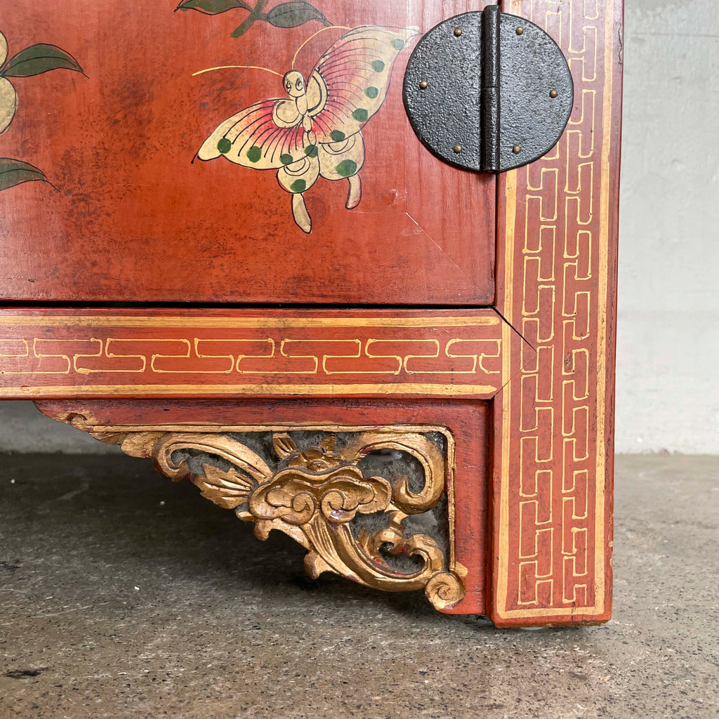 Butterfly & Floral Elm Sideboard