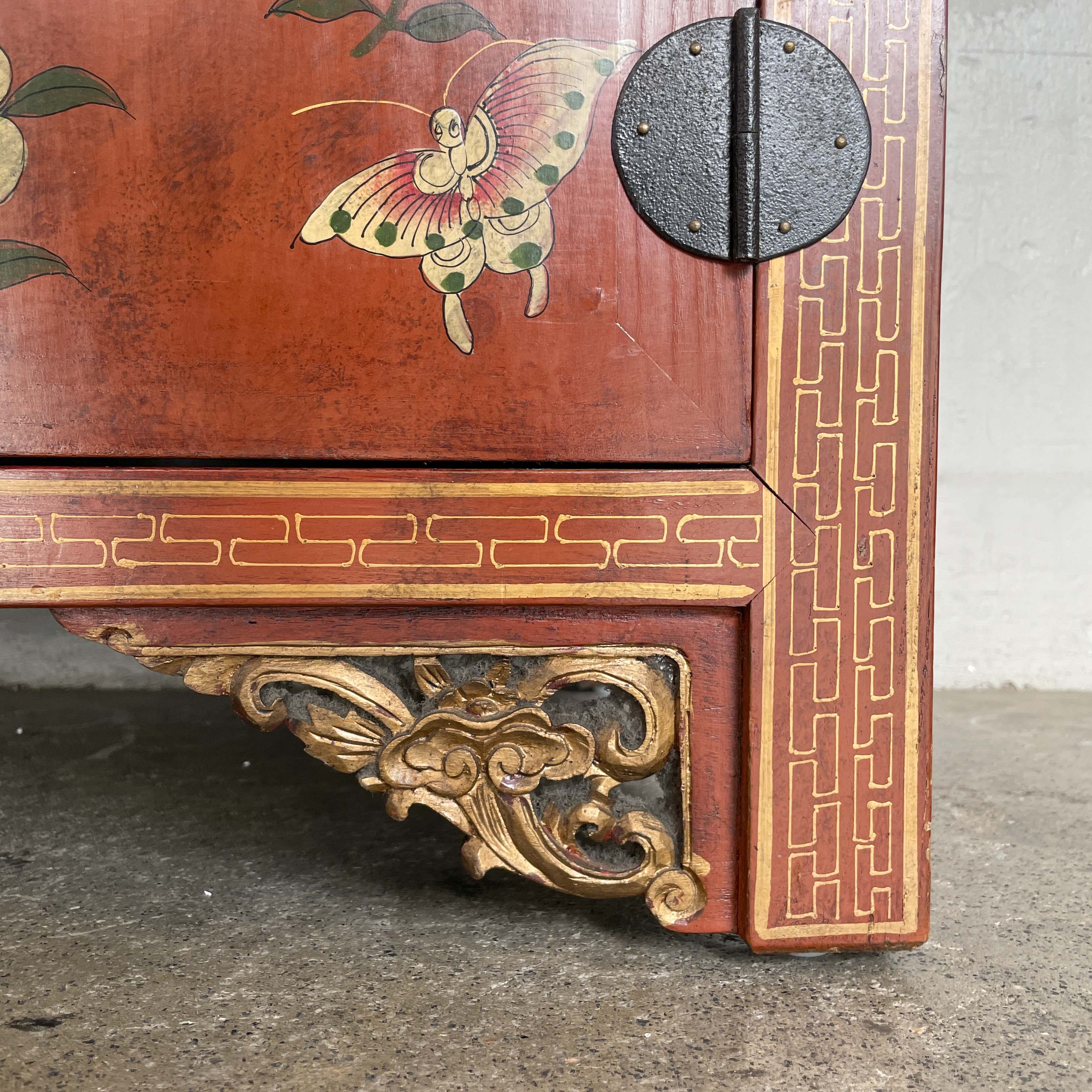 Butterfly & Floral Elm Sideboard