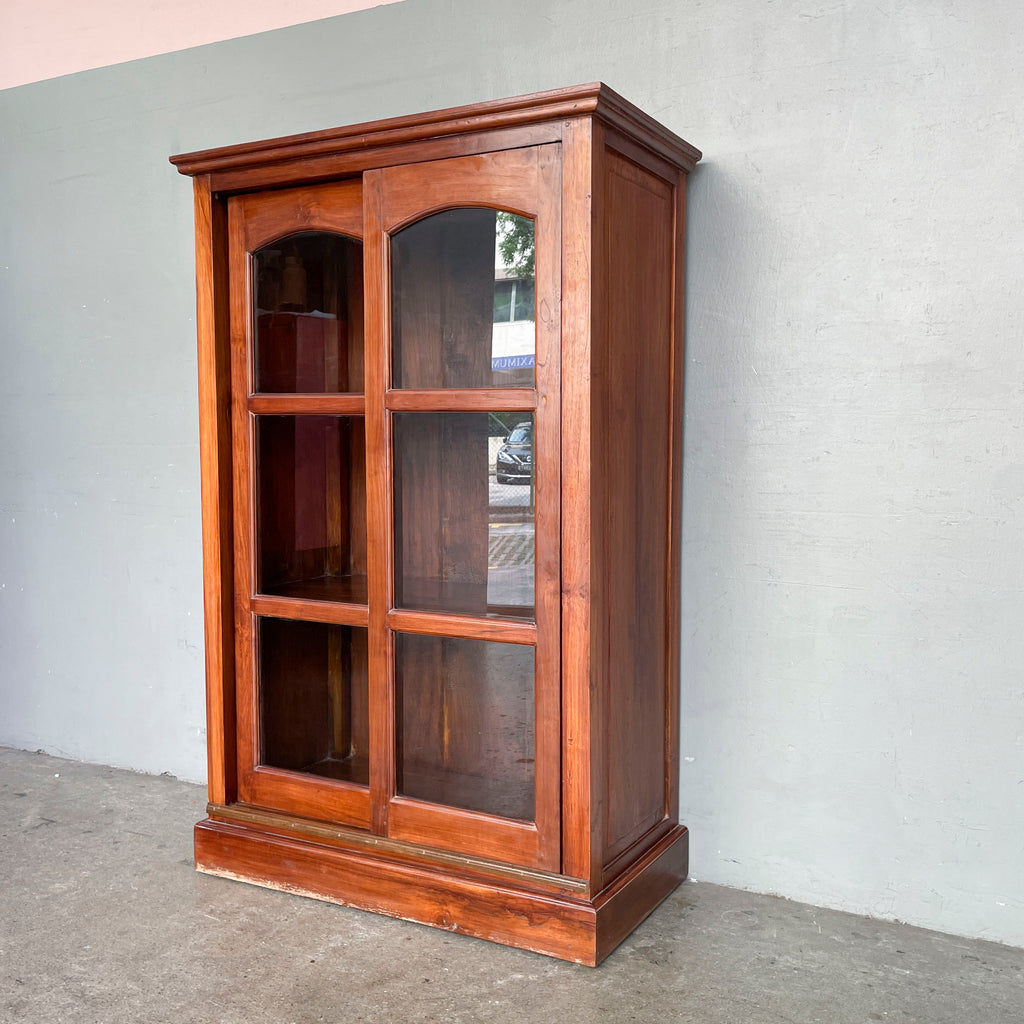 Solid Teak Cabinet with Sliding Doors