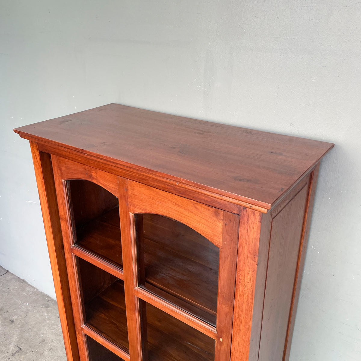 Solid Teak Cabinet with Sliding Doors