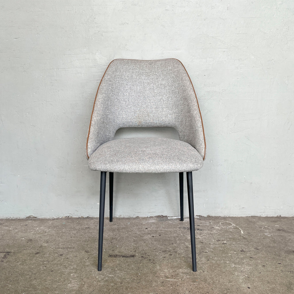 Grey Fabric Chair with Black Legs