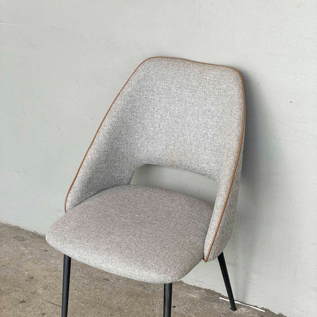 Grey Fabric Chair with Black Legs