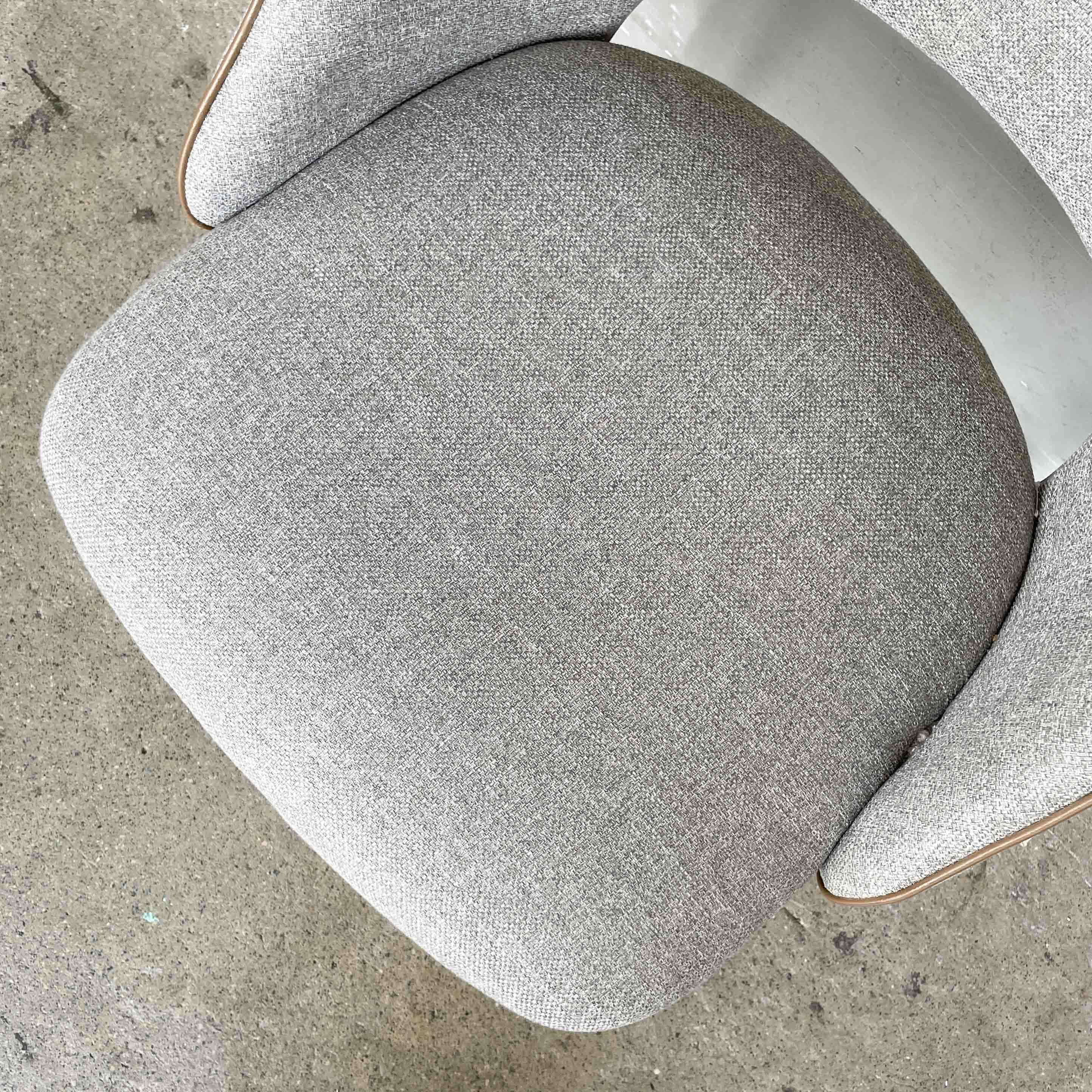 Grey Fabric Chair with Black Legs