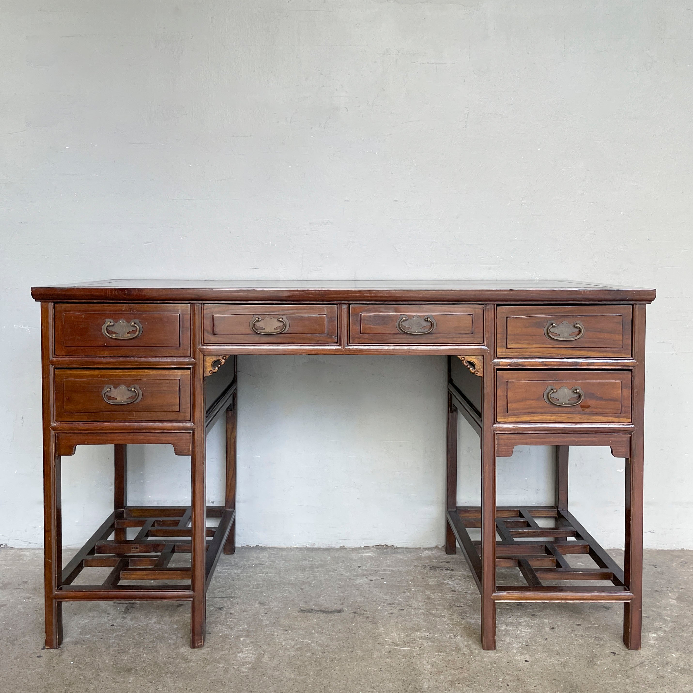Elm Pedestal Writing Desk