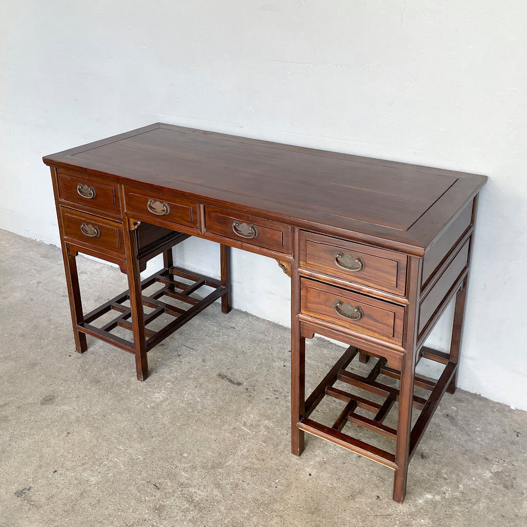 Elm Pedestal Writing Desk