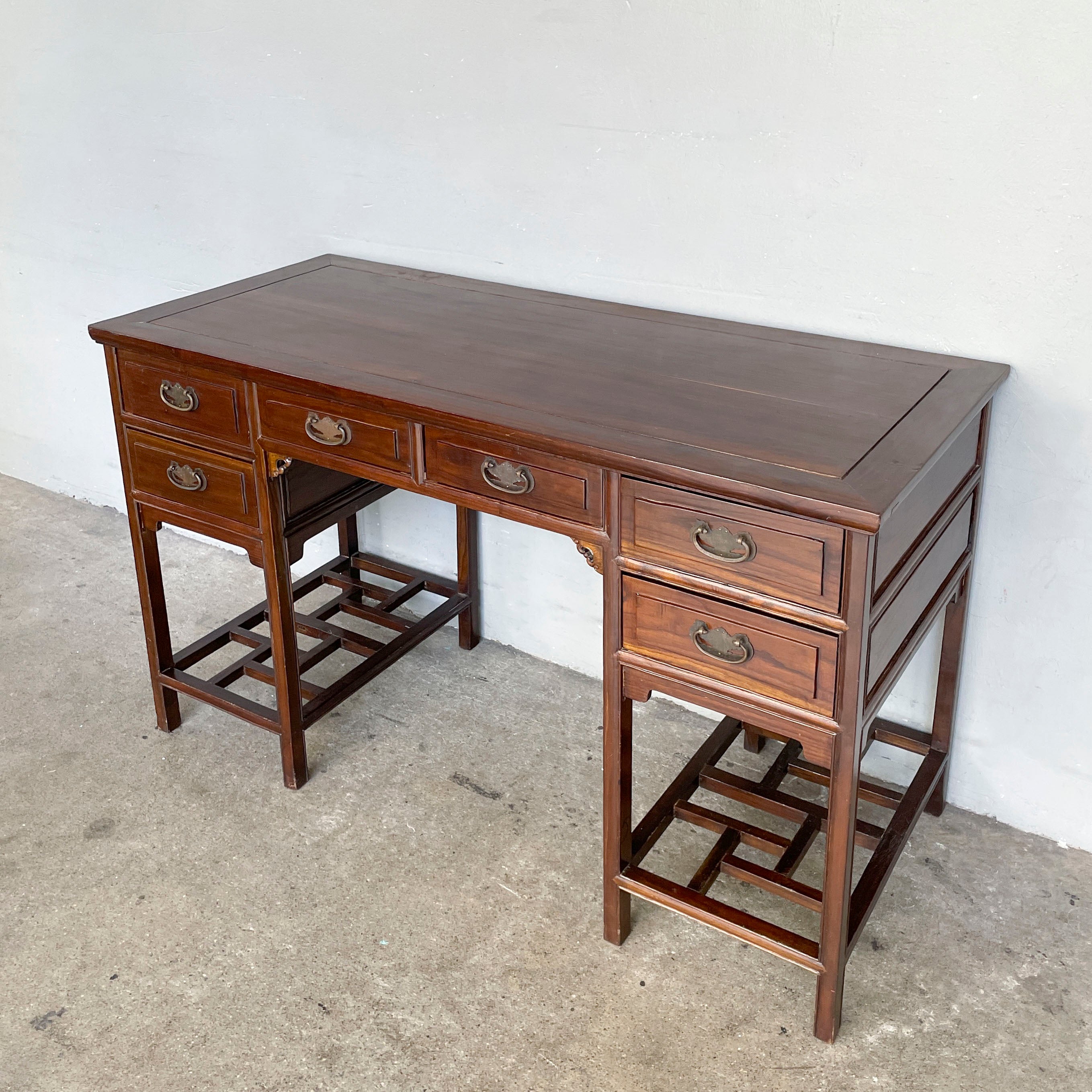 Elm Pedestal Writing Desk