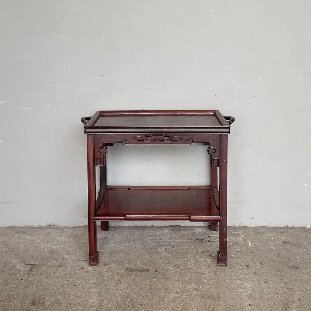 Rosewood 2-Tier Drinks & Side Table