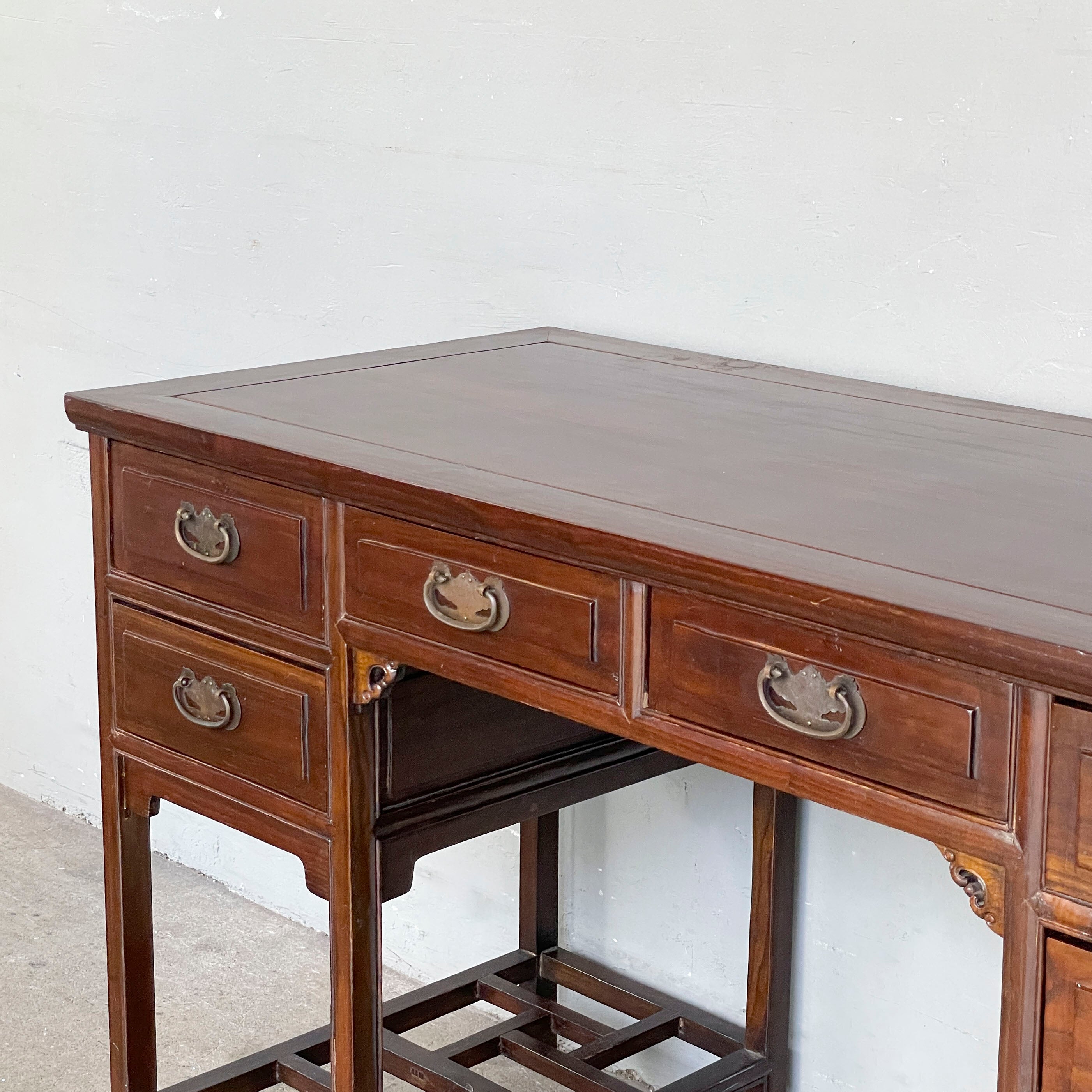 Elm Pedestal Writing Desk