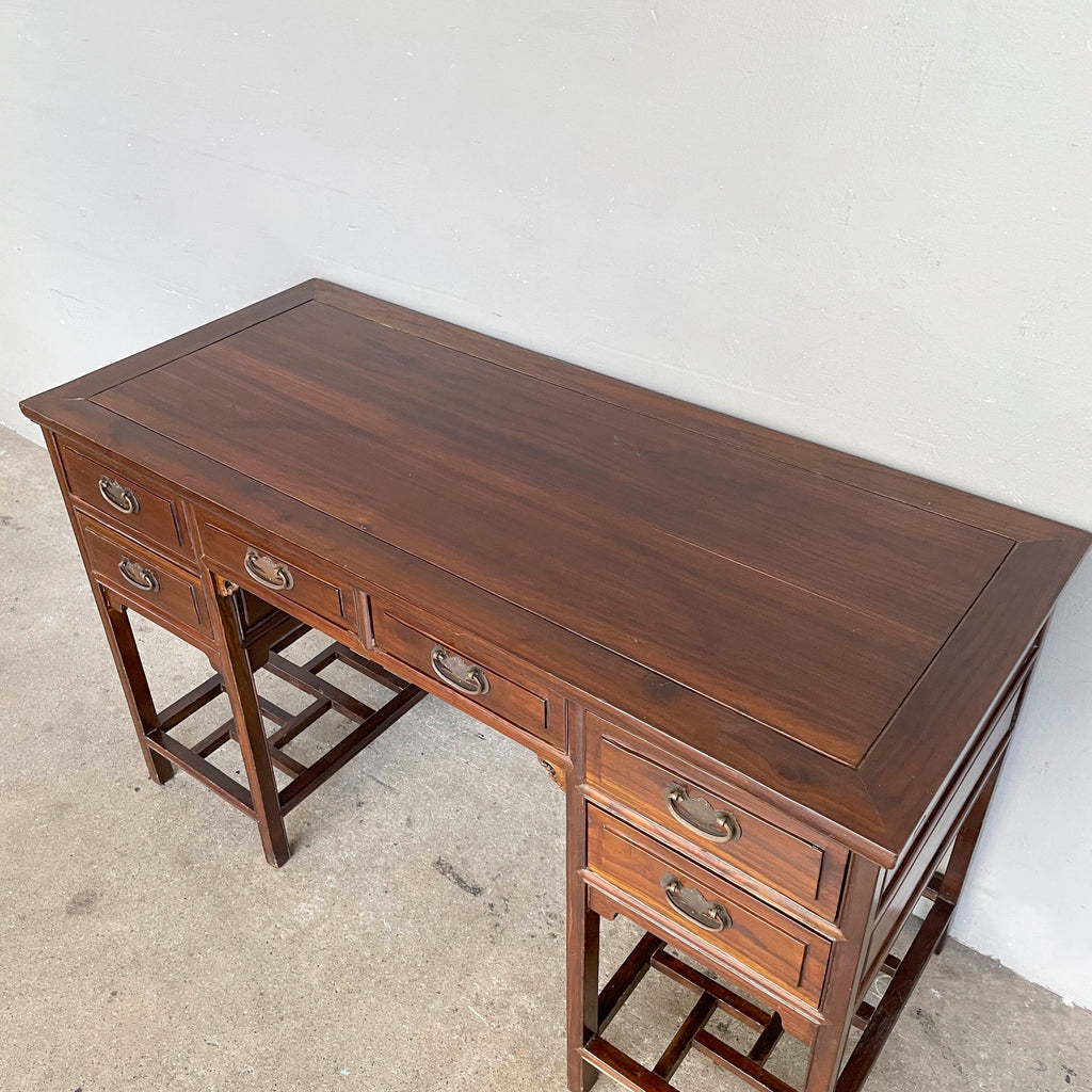 Elm Pedestal Writing Desk