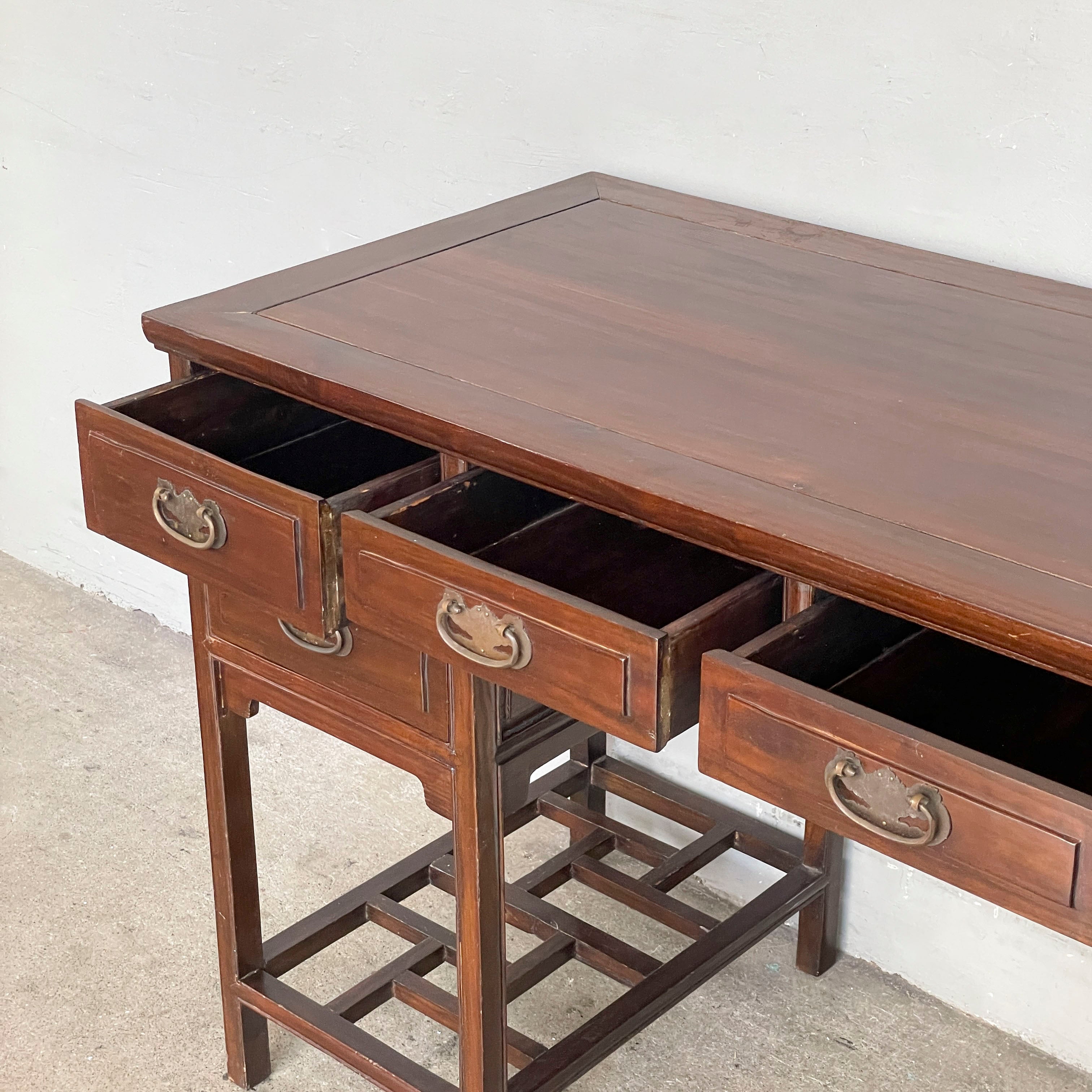 Elm Pedestal Writing Desk
