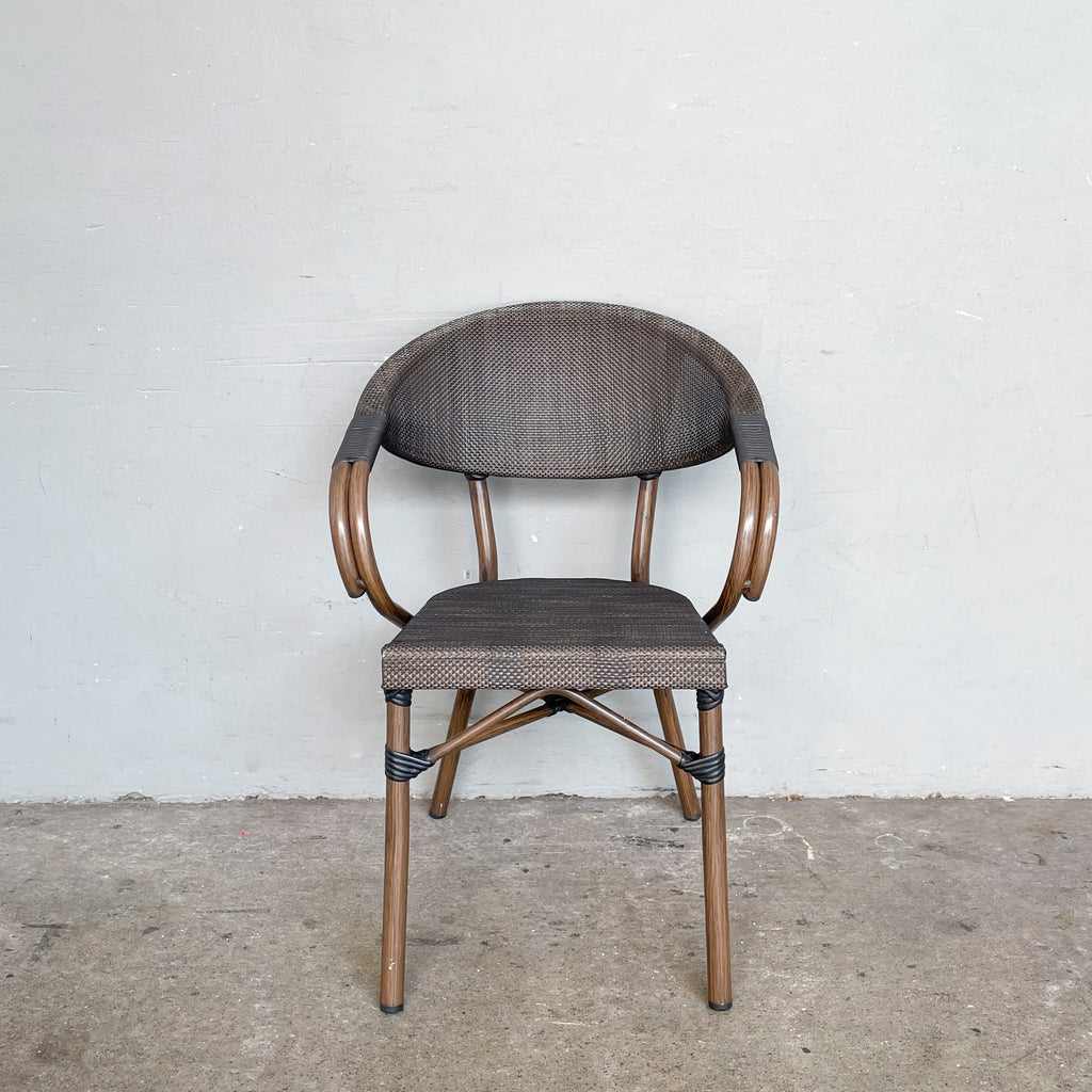 Curved Woven Outdoor Armchair