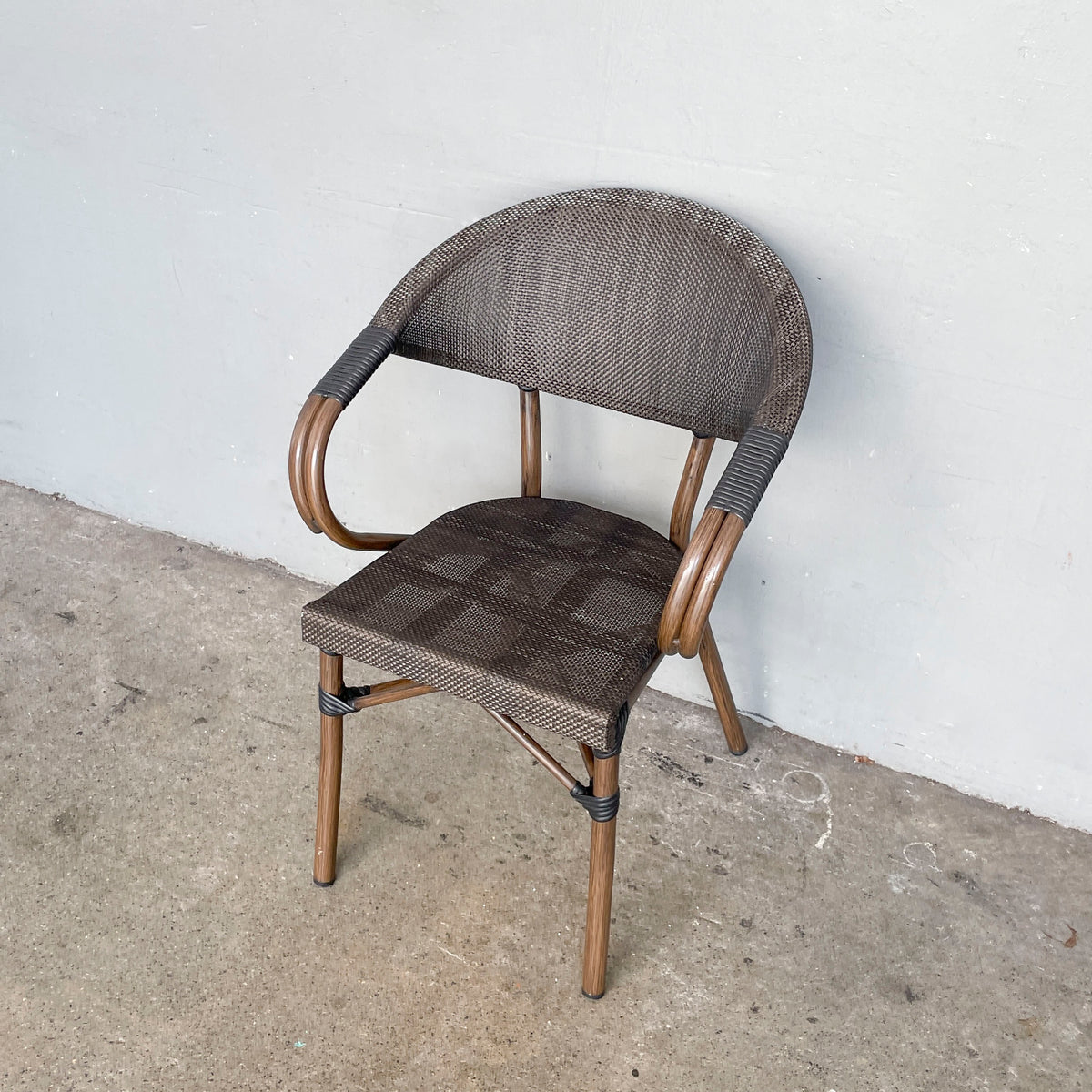 Curved Woven Outdoor Armchair