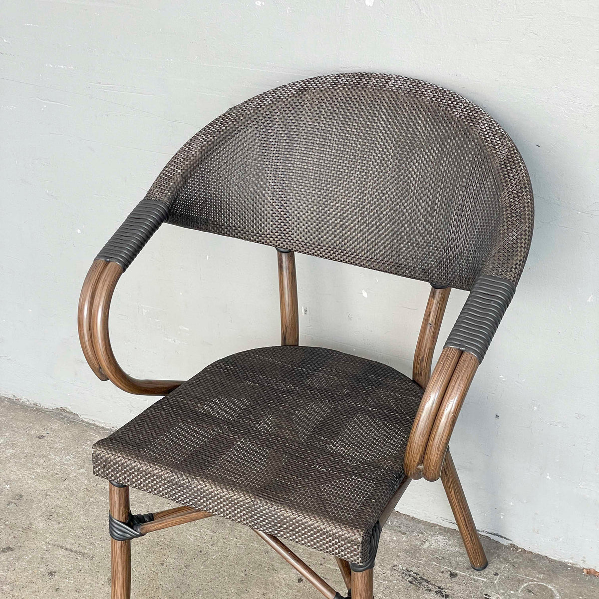 Curved Woven Outdoor Armchair