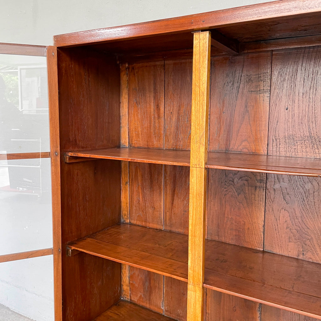 Refurbished Glass Door Vintage Display Cabinet
